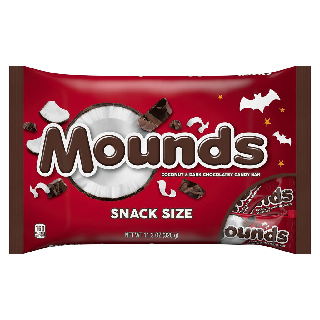 Mounds Coconut and Dark Chocolatey Snack Size, Halloween Candy Bag, 11.3 oz