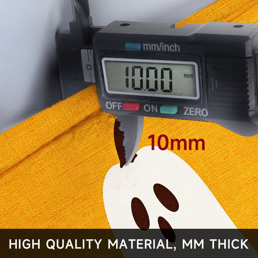 YIMEIS Halloween White Pumpkin Multi-purpose 3-Piece Flannel Mat and Kitchen Rugs,Soft Non-slip for Home Bedroom Bathroom