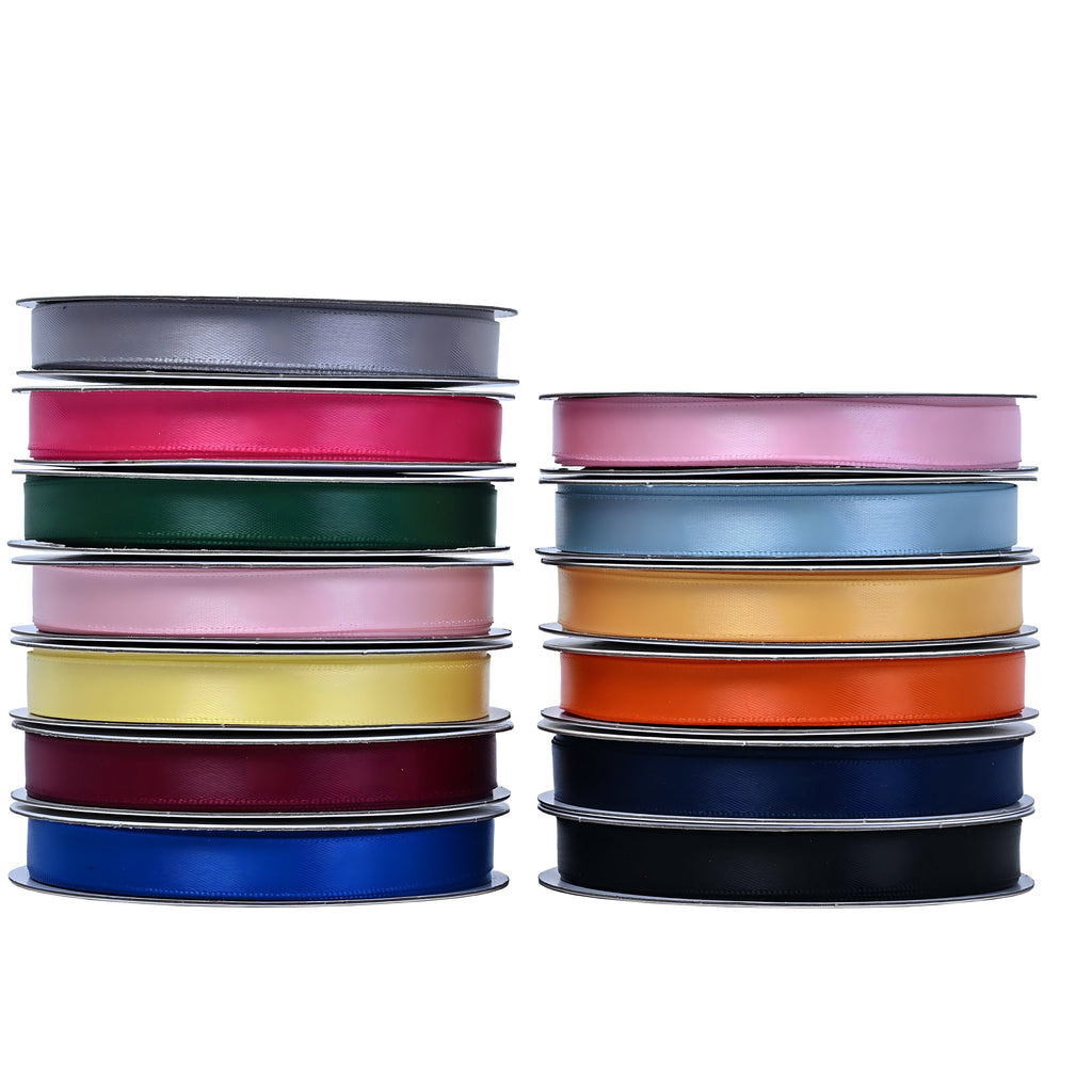 Gwen Studios 3/8" Black Satin Ribbon, 7 Yards