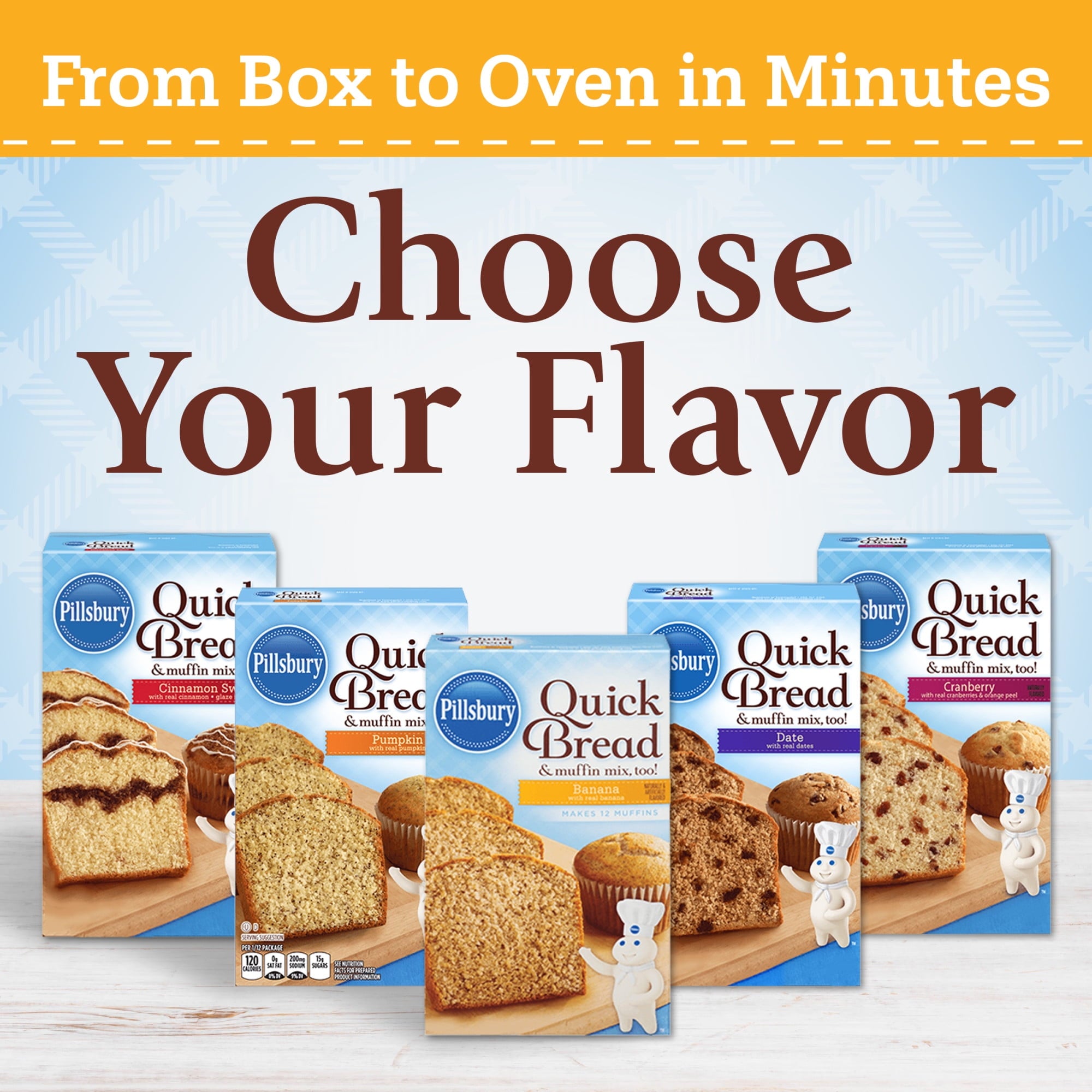 Pillsbury Pumpkin Quick Bread and Muffin Mix, 14 oz Box