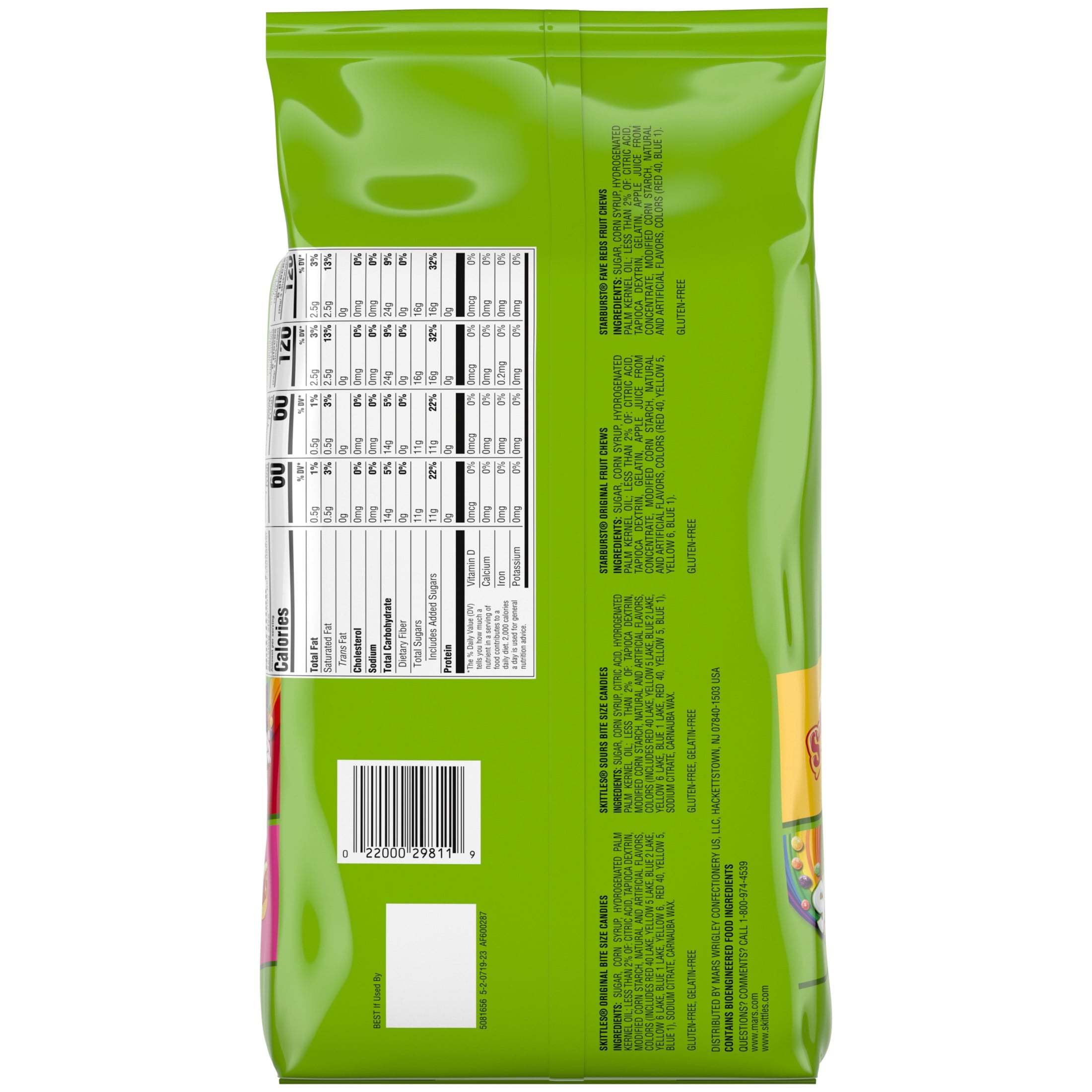 Skittles Fun Size Chewy Halloween Candy Variety Pack - 50 Ct Bulk Bag