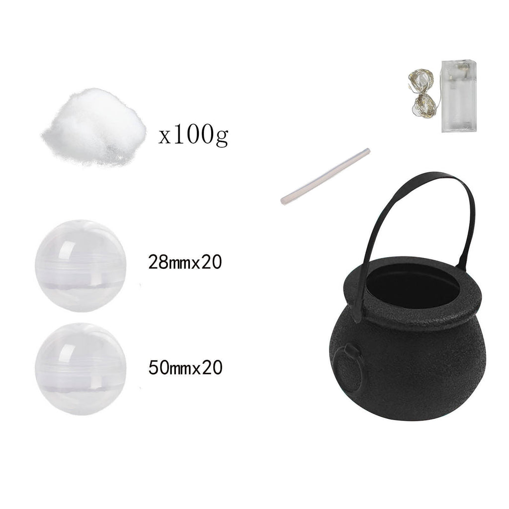 Muecwrye Halloween Decorations Outdoor, Halloween Clearance! Halloween Witches Cauldron with Lights, DIY Bubbling Cauldron Set Decor for Home Porch Outside, Halloween Party Supplies( Without Tripod)