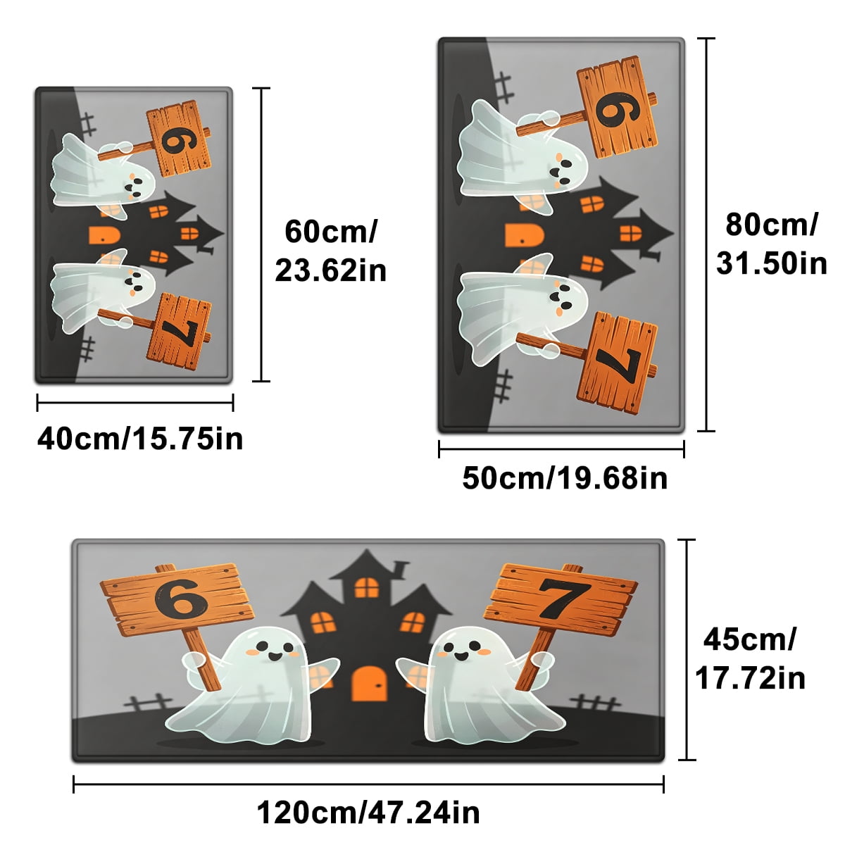 CCTFS Halloween Skeletons Holding Hot Drinks Household 1Pc Flannel Mat and Kitchen Rugs,Soft Non-slip for Bedroom Entryway