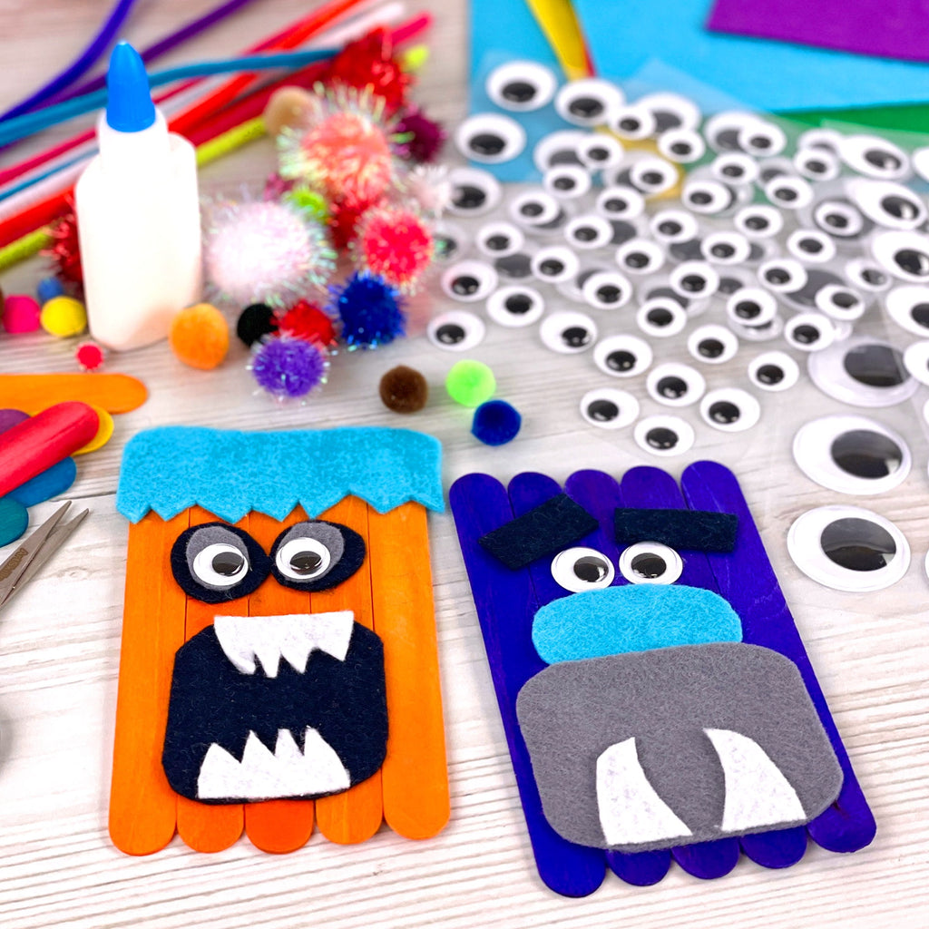 Hello Hobby Black & White Adhesive Stick On Googly Eyes for Crafts, 119 Count