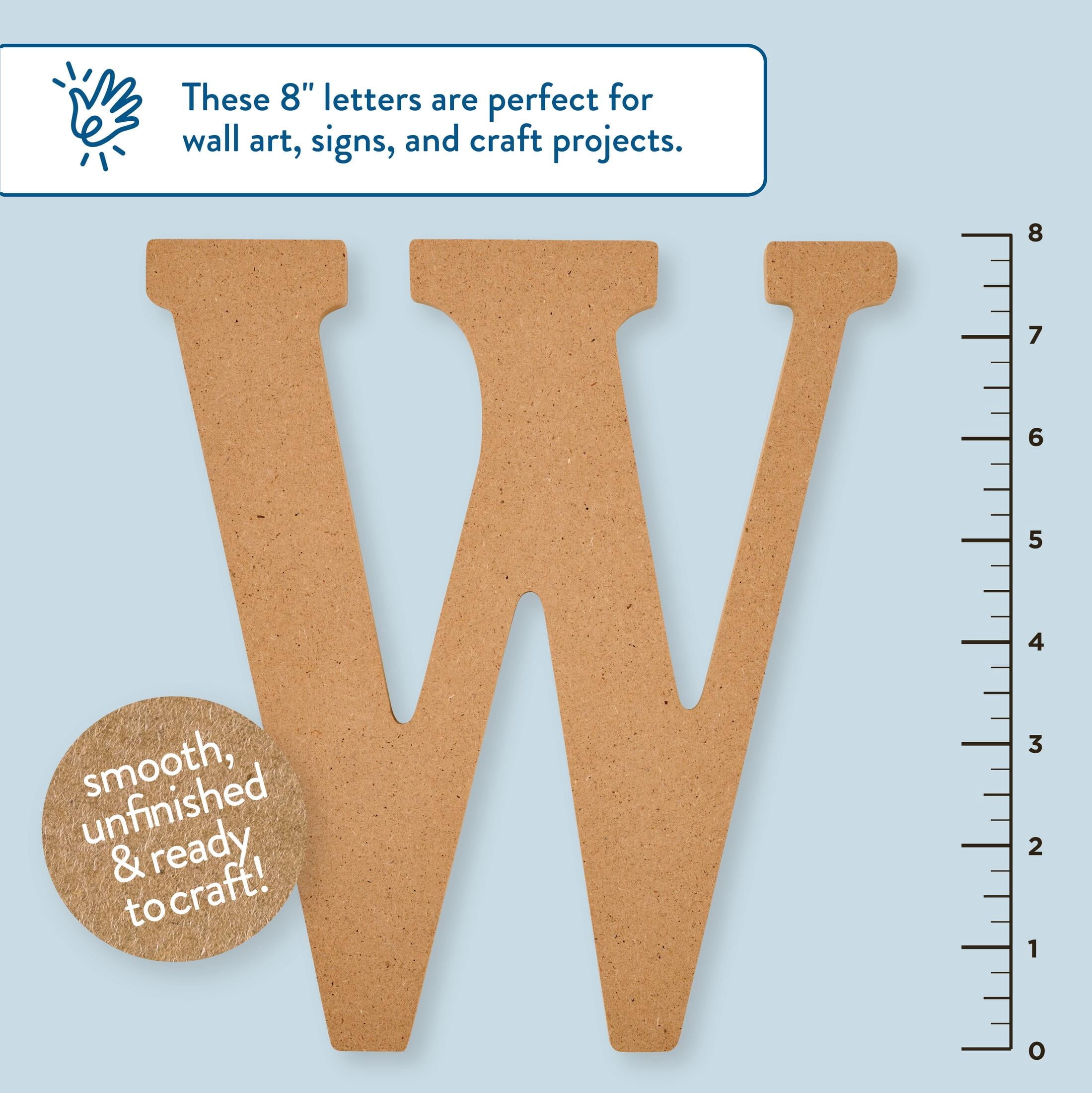 Hello Hobby Surfaces Unfinished Wood MDF Letter A, 8 in