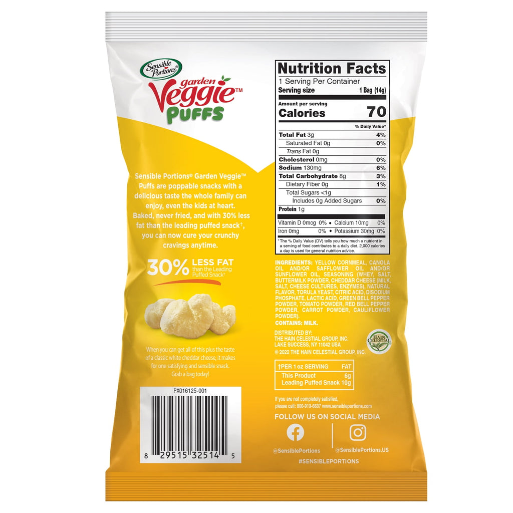 Sensible Portions Garden Veggie Ghosts & Bats Sea Salt Snack Chips Multipack, 0.5 oz (12 Count)