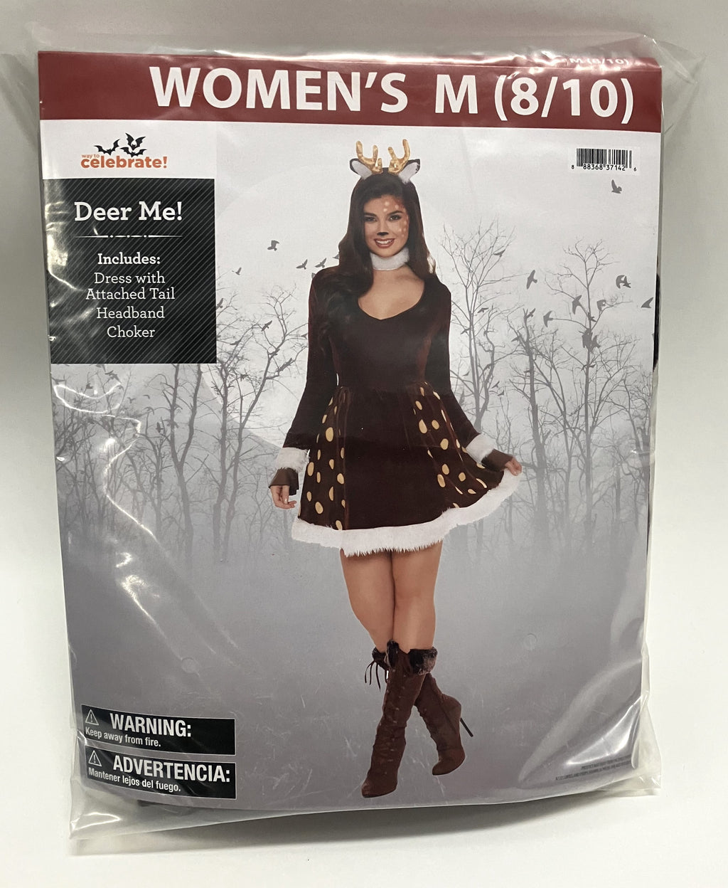Deer Me! Halloween Costume for Adults, Women's Size M (8/10), by Way to Celebrate