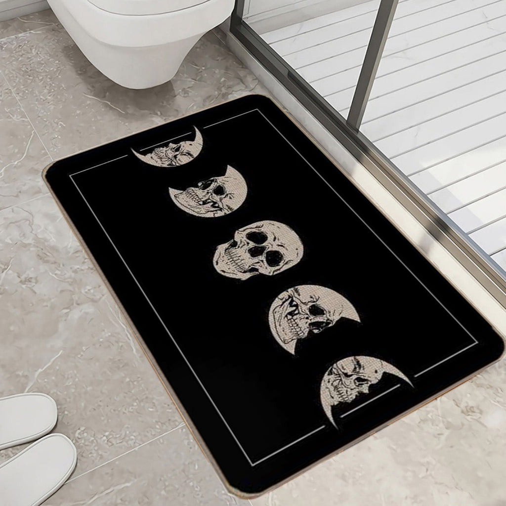 TOPRenddon Halloween Door Mat, Outdoor Front Door Decorative Doormat 16" x 24", Spider Web Bones Welcome Doormats, Non-Slip Rubber Mats Washable Carpet for Porch, Entryway, Indoor, Bathroom, Kitchen