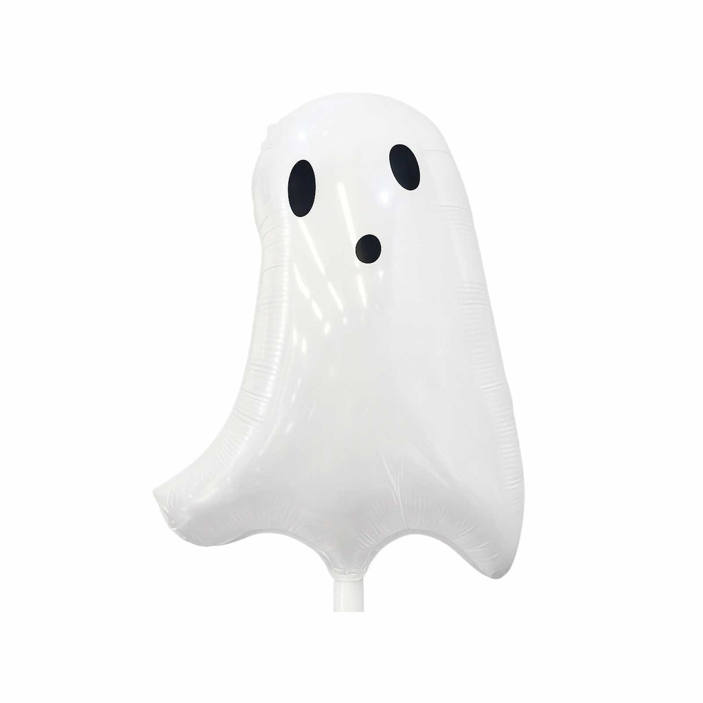 Halloween Ghost Shaped Balloons 50 Pcs White Plastic Ghost Balloon Set For Outdoor Yard Hauntedy House Party Decor