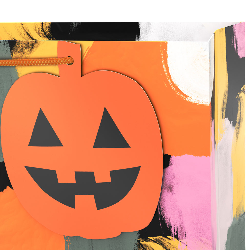 Hallmark Large Halloween Gift Bag with Gift Tag (Brushstrokes), 1 Count