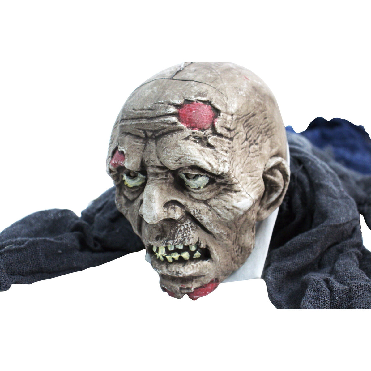 Haunted Hill Farm 5.1 ft Animatronic Zombie, Indoor/Outdoor Halloween Decoration, Flashing Red Eyes, HHGBZOMB-2LSA