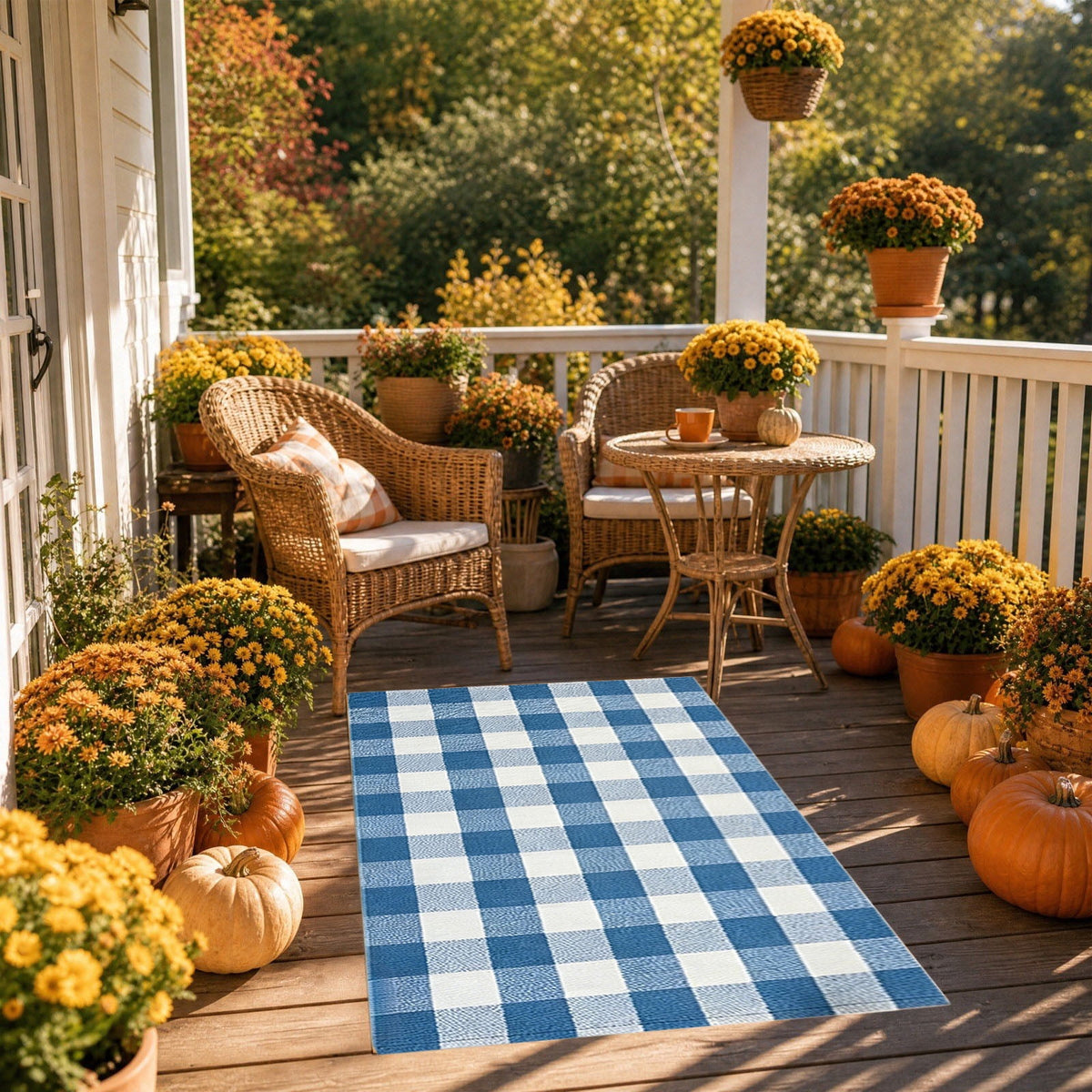 Dpityserensio Halloween Doormat Black Bat and Moon with Striped Border Non-Slip Washable Indoor Outdoor Rug, Vintage Fall Decor