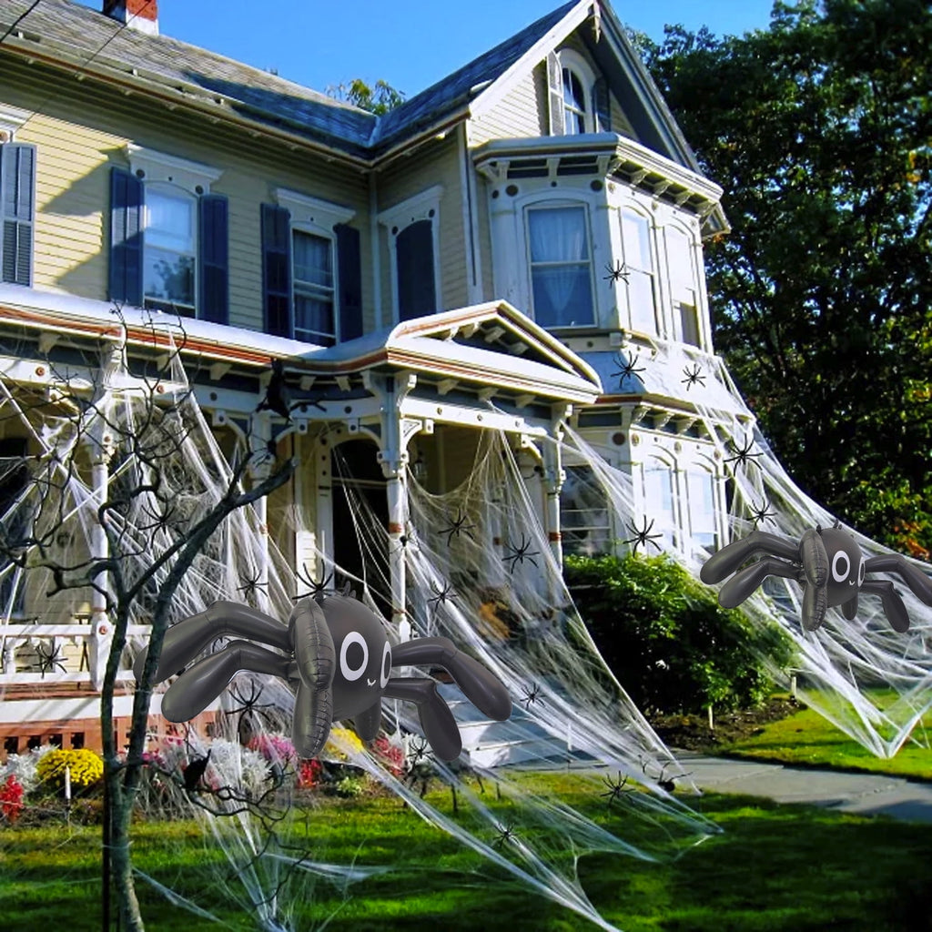 TaTaai Gift Spider Foil Balloon, Large Cute 6-Legged Black Spider Design Mylar Balloon for Spooky Trick-or-Treating, Decorations, and Halloween Party Supplies