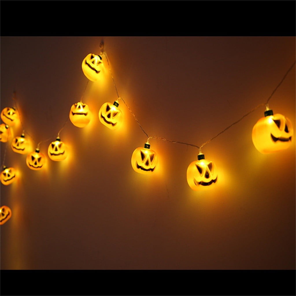 BZPIZ Halloween Decorations Halloween Pumpkin String Lights Pumpkin String Lights Plug in, 20 Orange Lights String Connectable Indoor/Outdoor for Outdoor, Indoor, Window, Patio, Party Dec