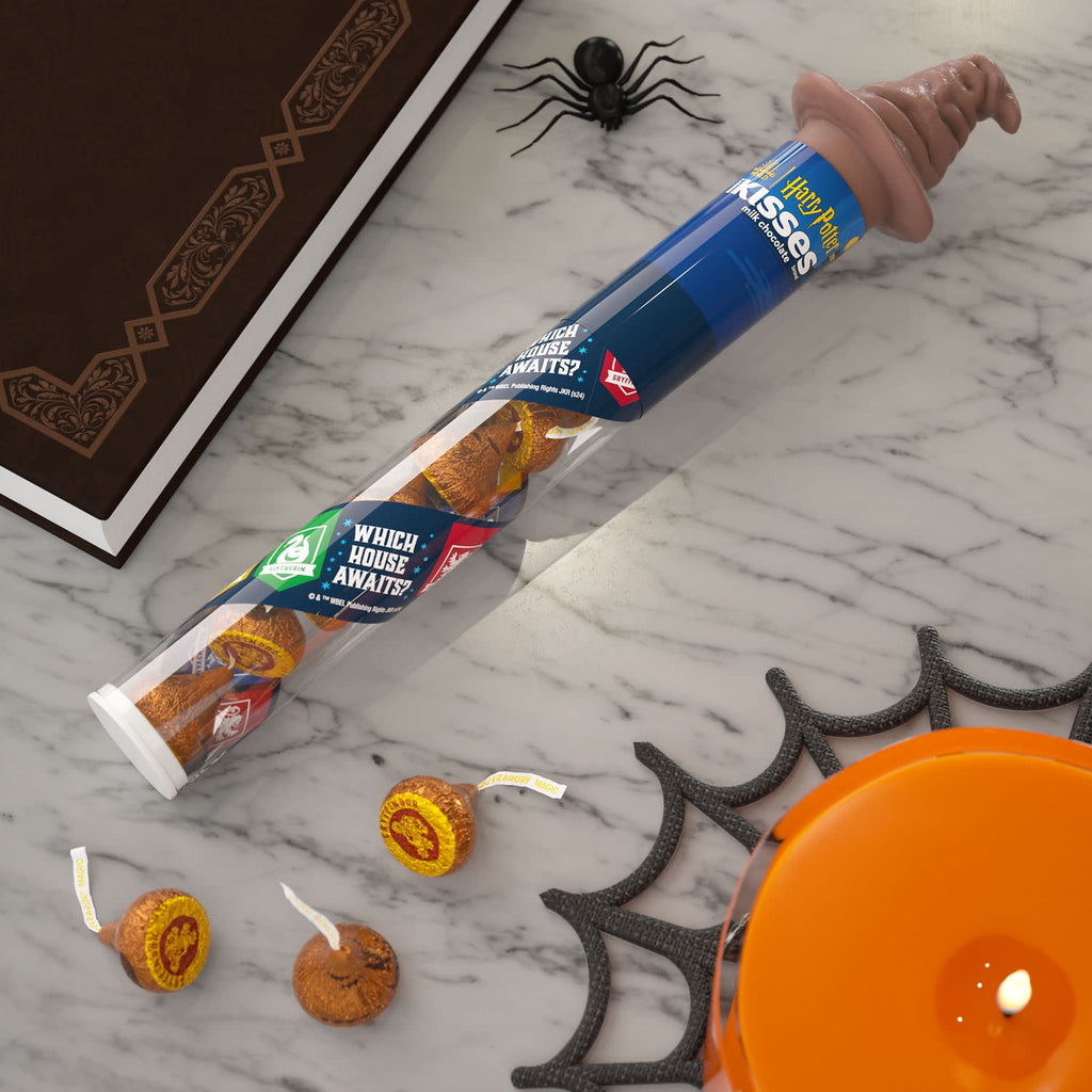 Hershey's Kisses Milk Chocolate Harry Potter, Halloween Candy Plastic Cane, 2.08 oz