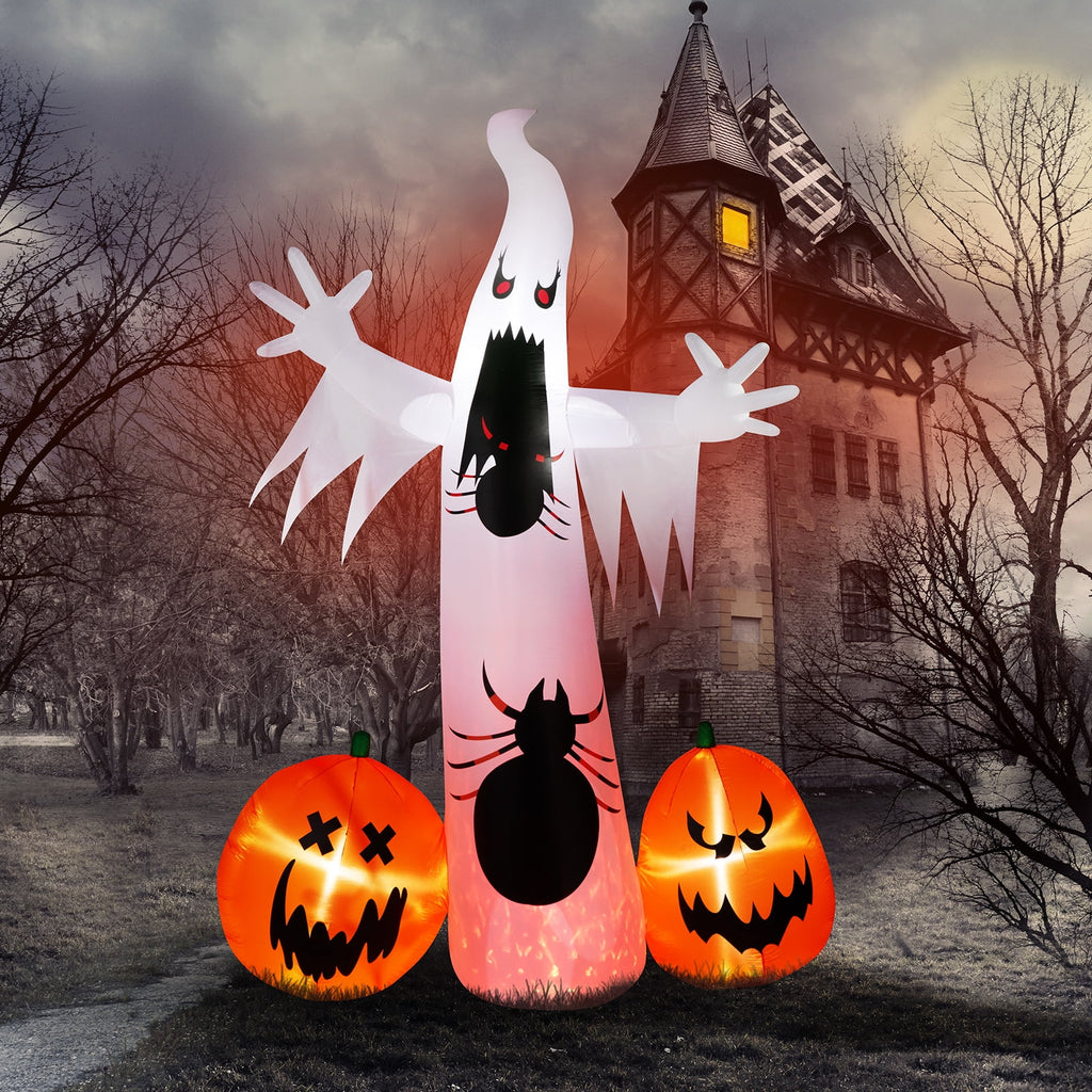 Zimtown 12 FT Halloween Inflatables Ghost Pumpkin Outdoor Halloween Decoration
