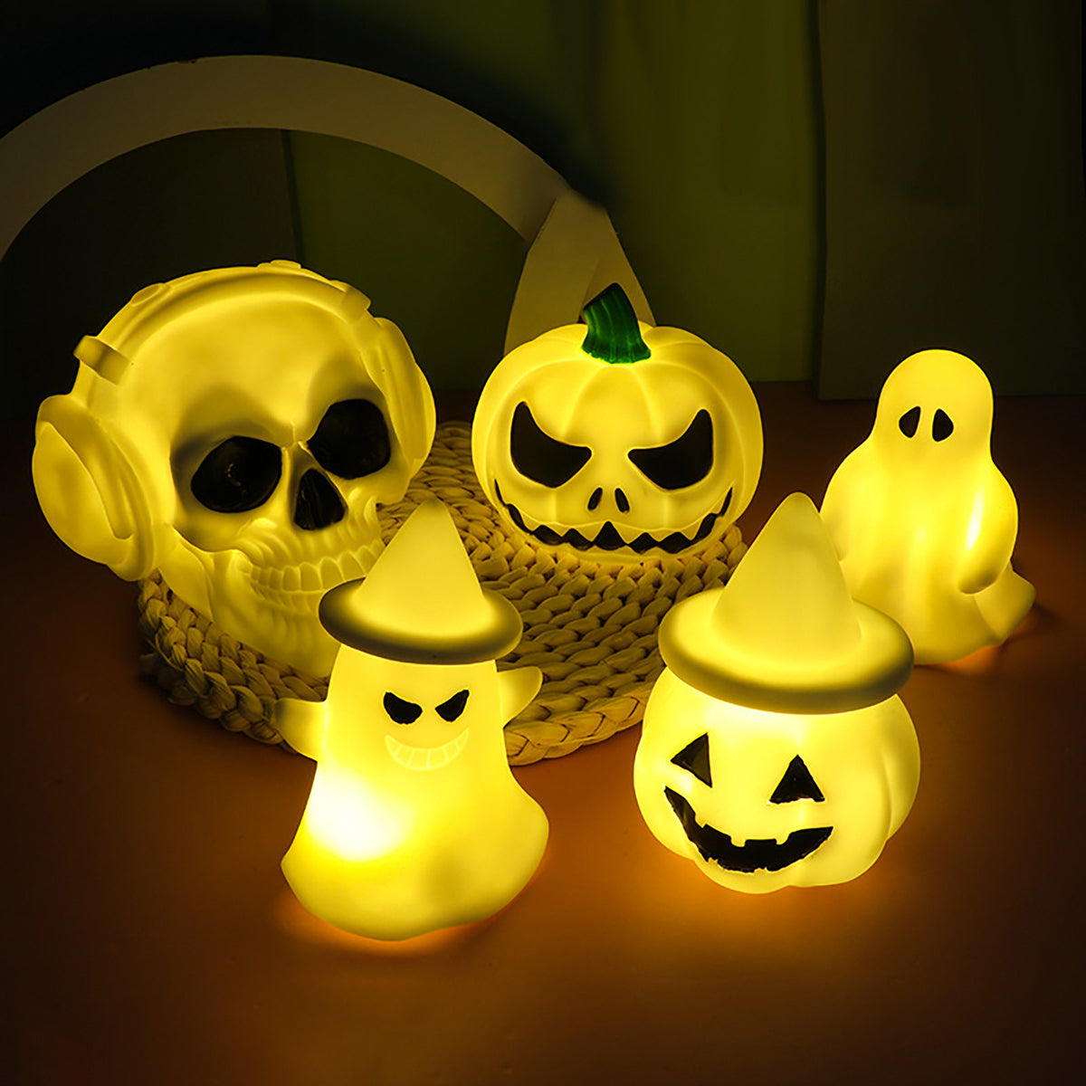 BZPIZ Halloween Party Decorations Halloween Ghost Decor Light Up Ghost-Lighted Spooky Ghost Decor with LED String Lights for Yard, Lawn, Garden Outside Decoration