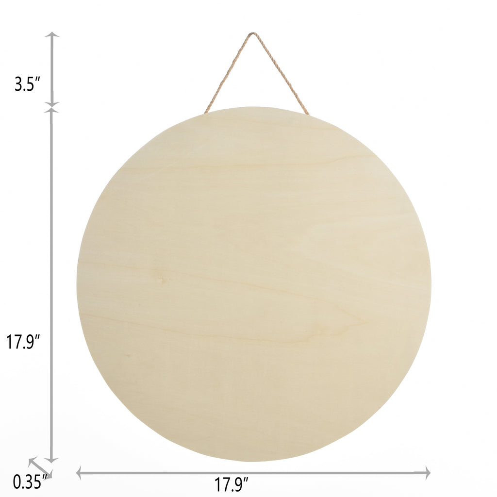 Hello Hobby Round Unfinished Wood Plaque, 17.9 in