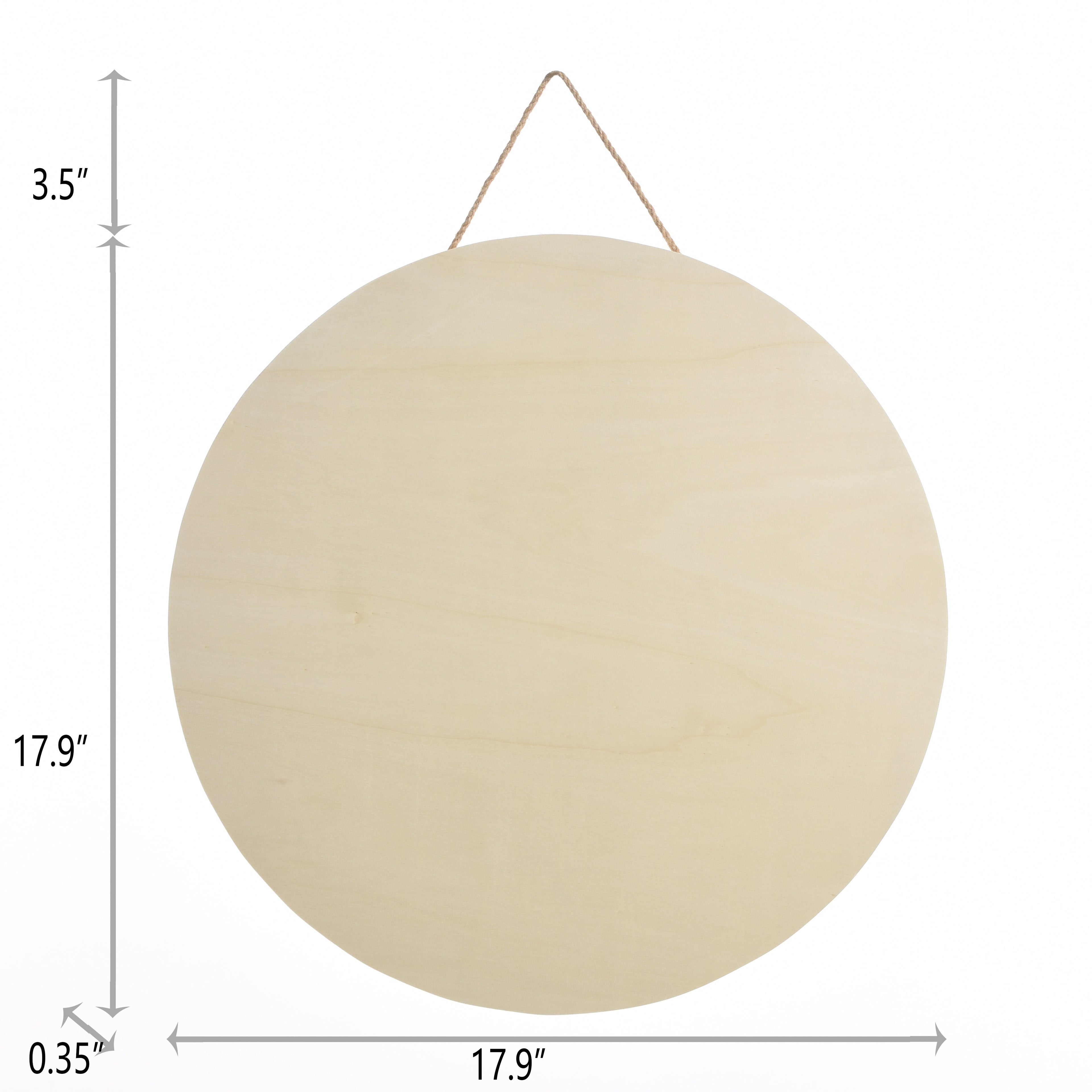 Stylecraft 17.9" Round Unfinished Wood Plaque (1 Each)
