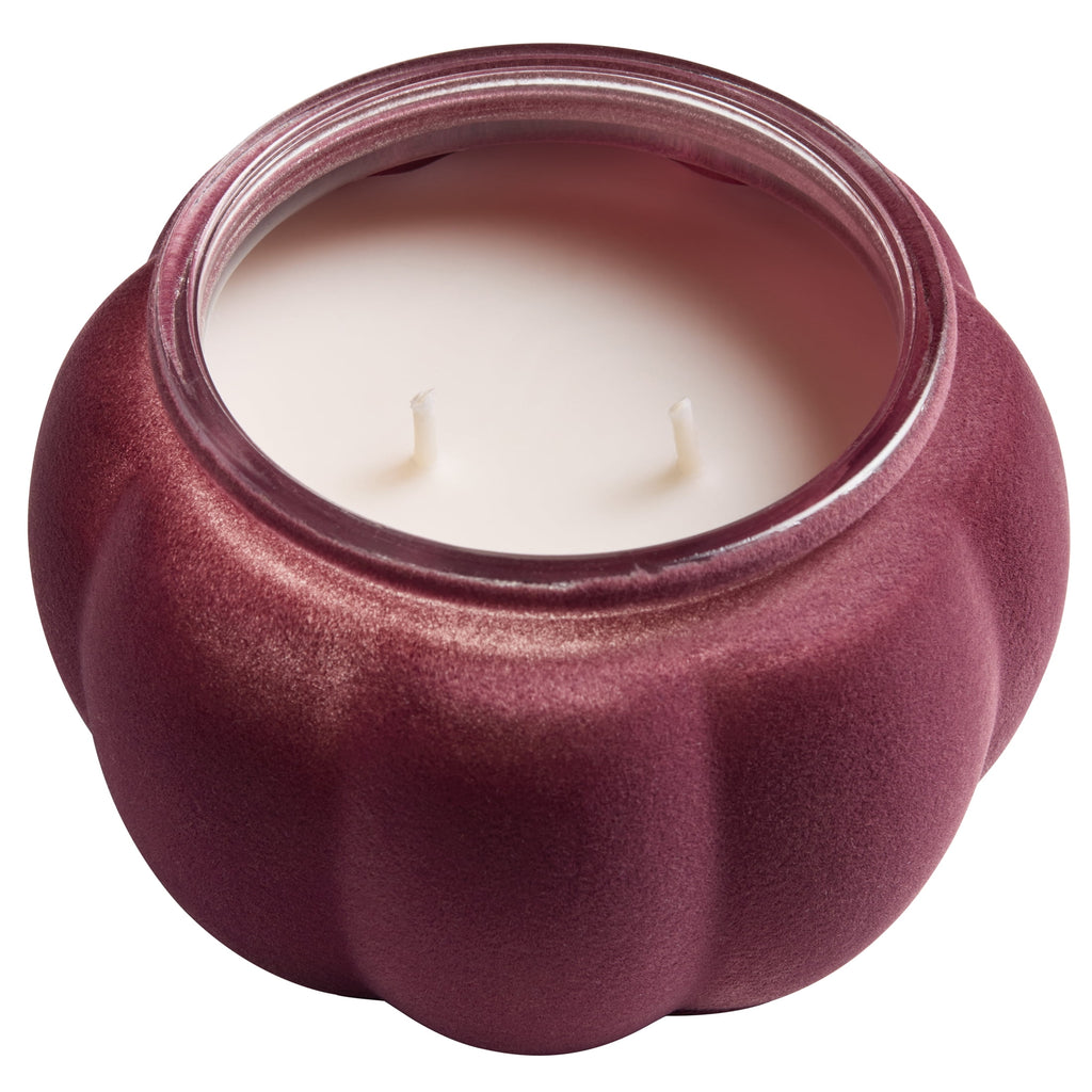 Better Homes & Gardens Flocked Pumpkin Jar Candle, Pumpkin Snickerdoodle Swirl, 2-Wick, 12.7 oz