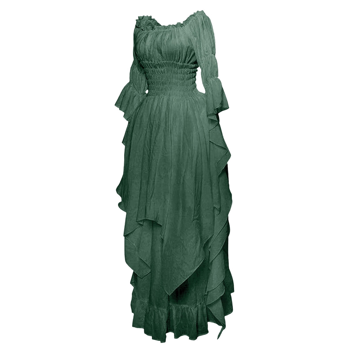 LYXSSBYX Maxi Dresses for Women Women's Long Sleeve Neck Dress Floor Length Cosplay Dress Plus Size Dress