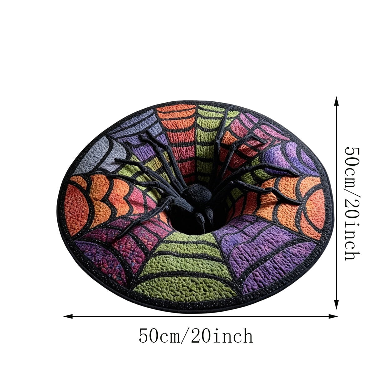 Front Door Mat Indoor Outdoor Entrance Rug, Semicircular Entrance Mat, Half Round Waterproo Non-Slip Durable Rubber Doormat for Garage, Patio, 29.5 inch