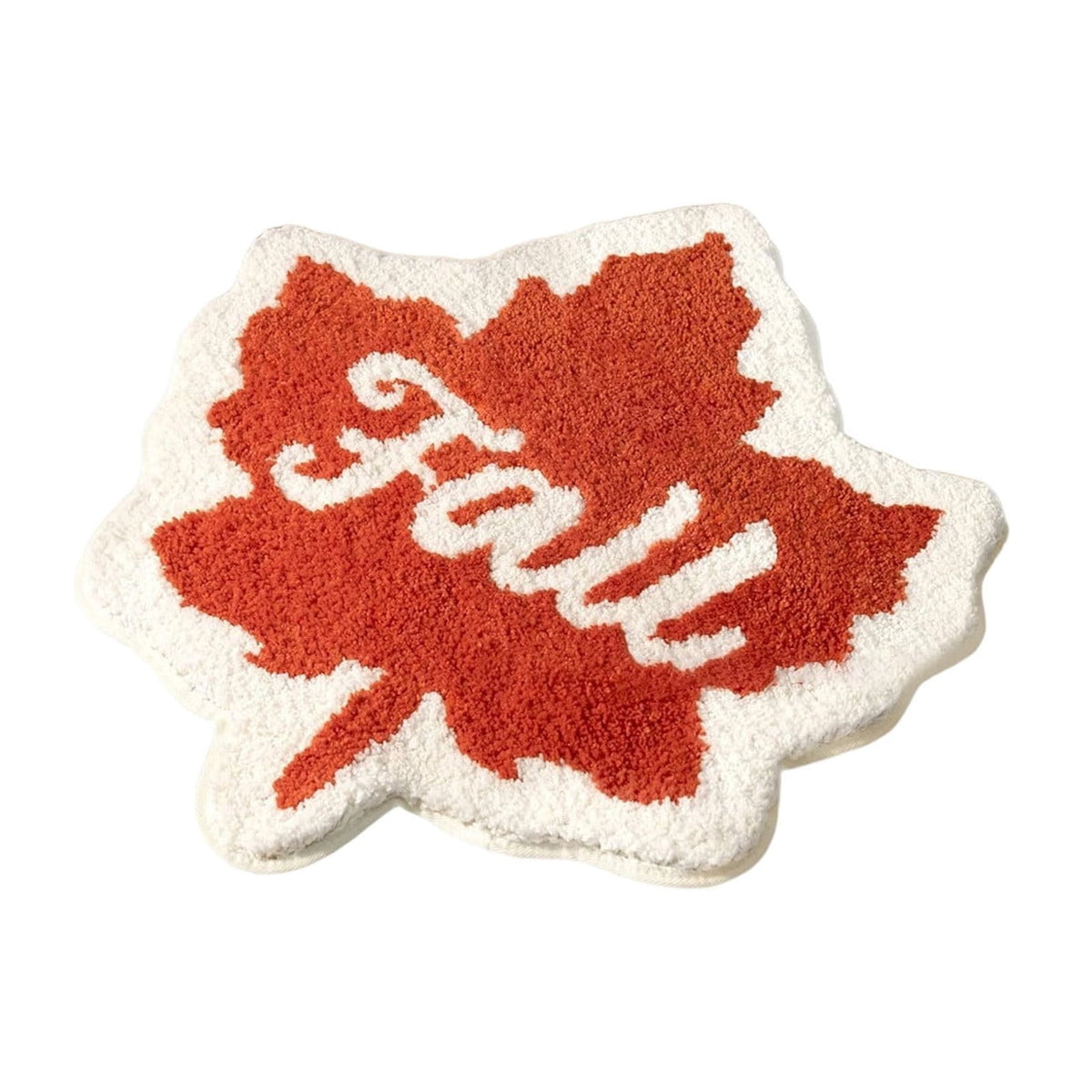Fall Area Rug Maple Leaf Pumpkin Imitation Wool Mat 27.56x27.56in Polyester Skidproof & Soft for Living Room Bedroom Entryway Fall Doormat by MPOISVA