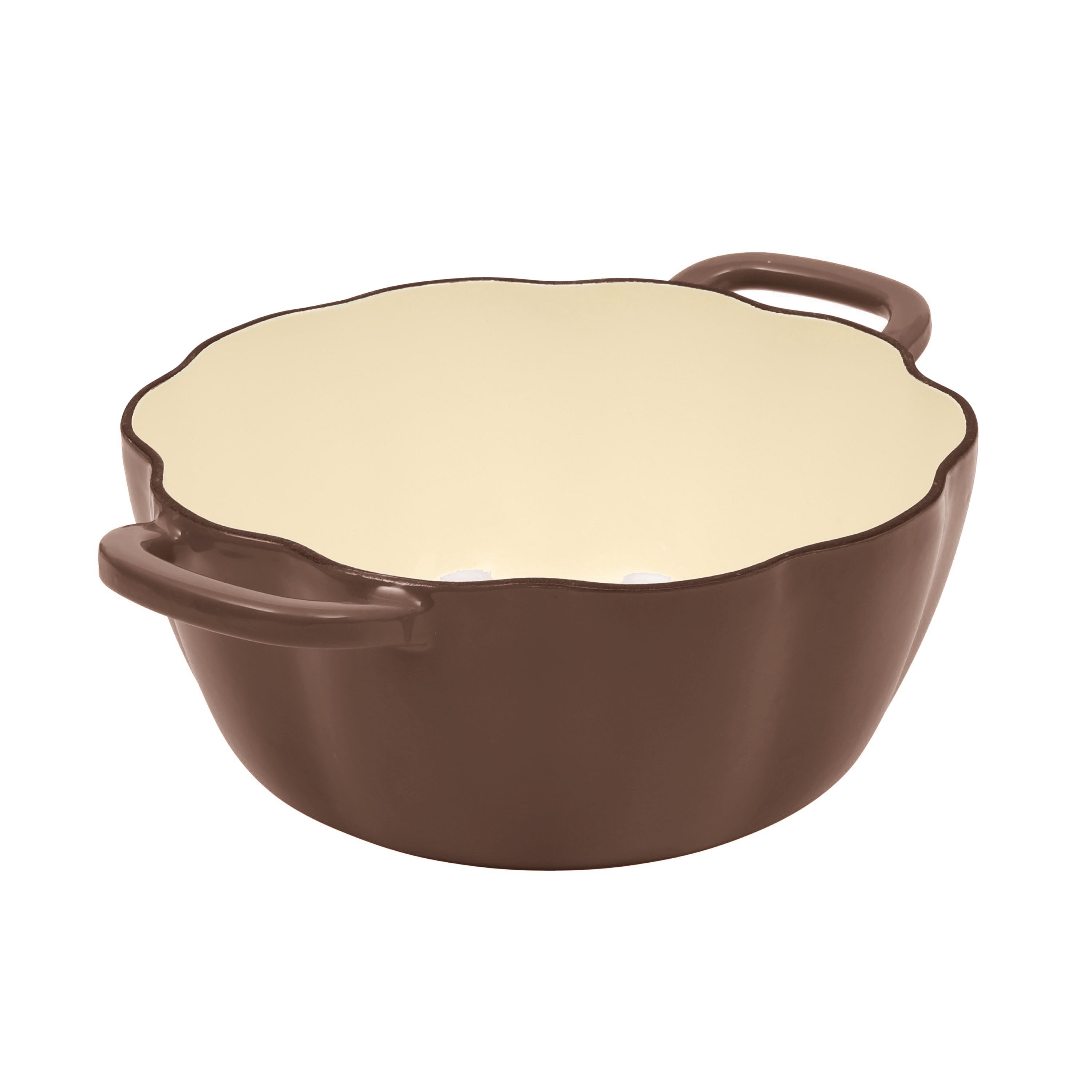 The Pioneer Woman 3.5-Quart Pumpkin Enameled Cast Iron Dutch Oven, Linen