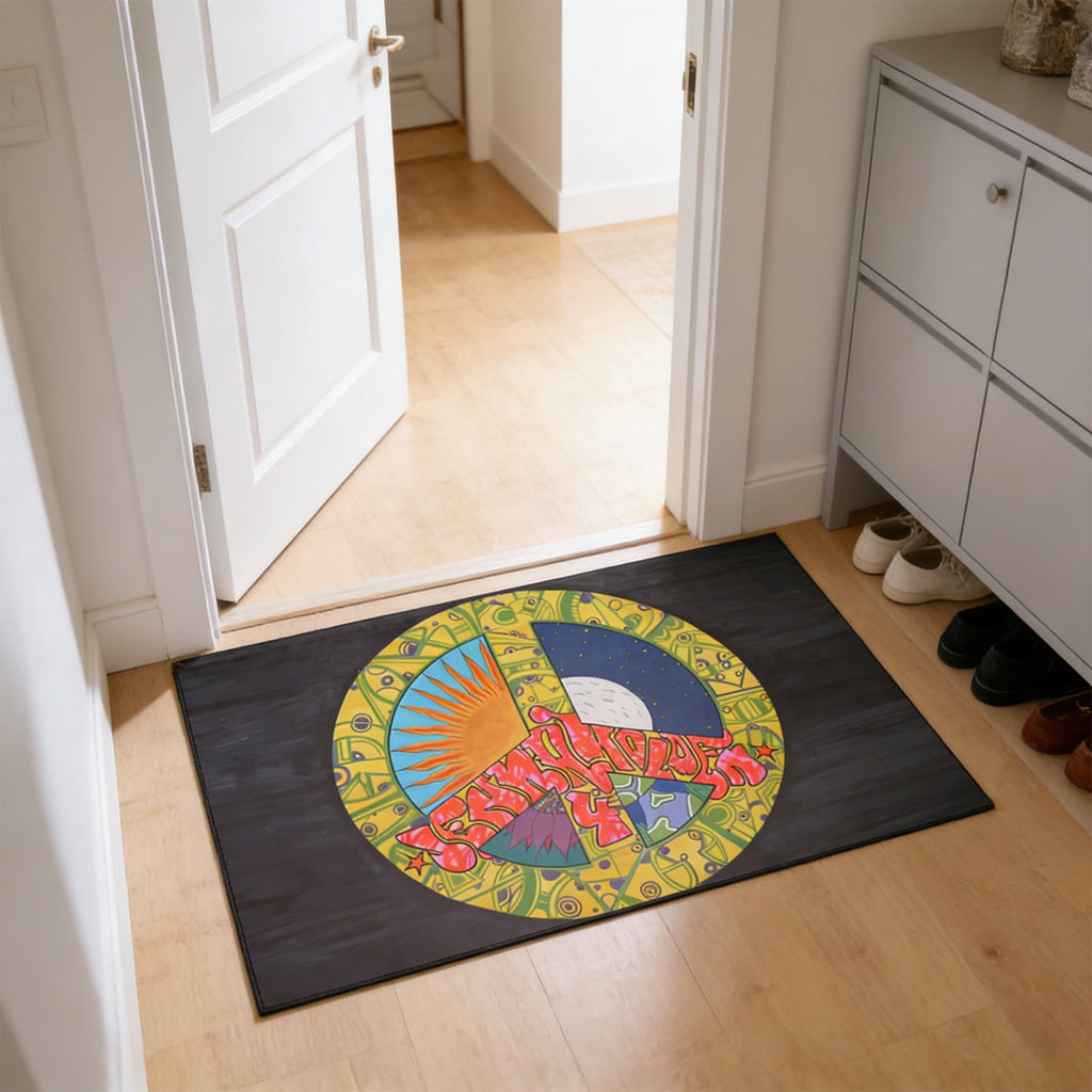 Halloween Ghost Door Mat, Cute Welcome Mat for Front Door Porch Entryway Haunted Outdoor Decor Spooky Decorative Entrance Doormat Non Slip Halloween Rug, 16" x 24"