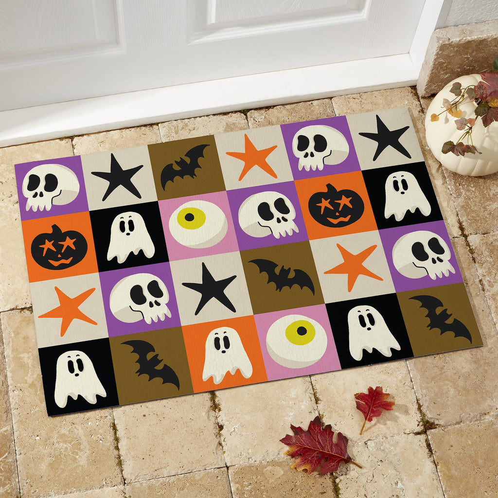Personalization Mall Happy Halloween Doormat- 20x35