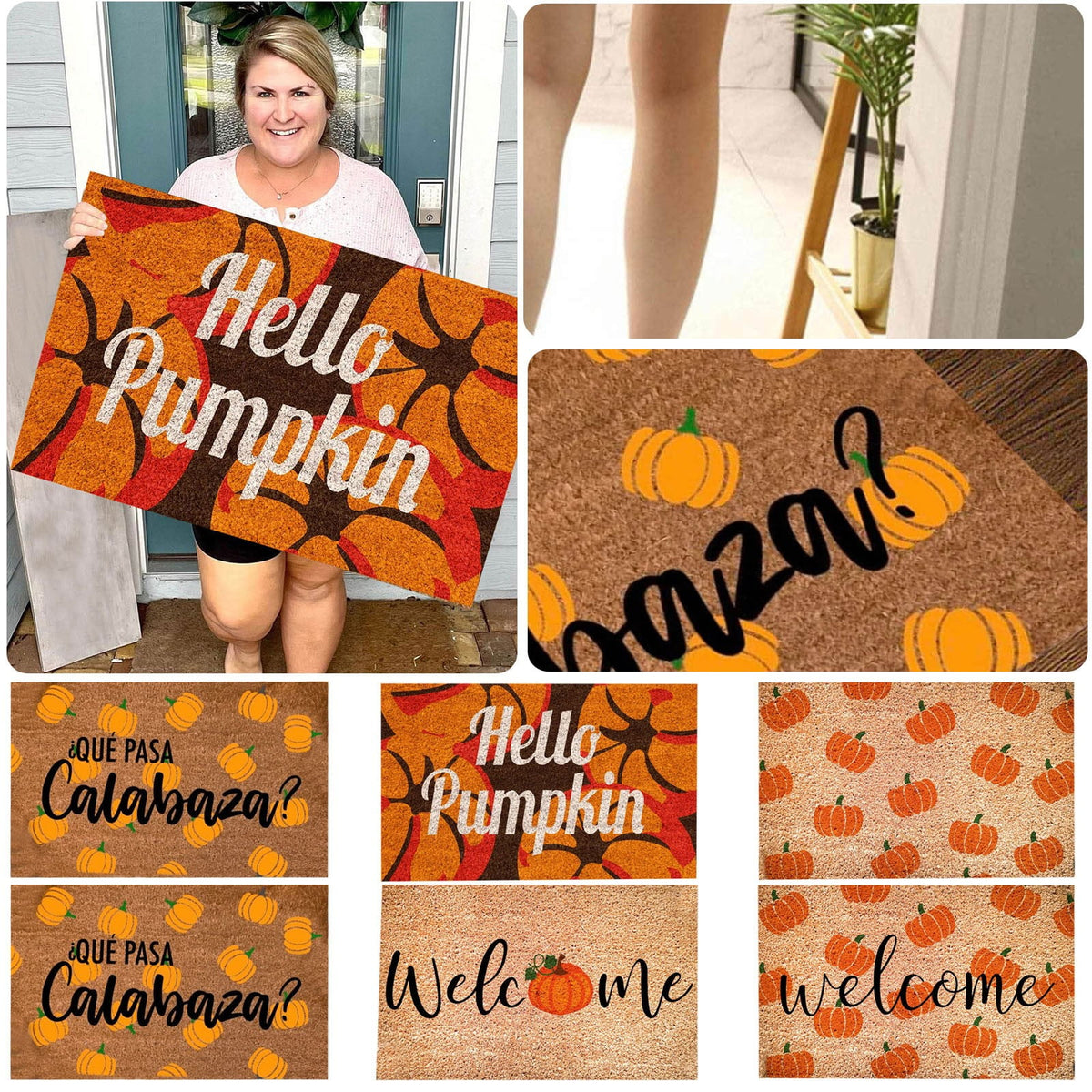 Yeetfub Warehouse Clearance 16x24IN Halloween Door Mat Pumpkin Funny Doormat All-Season Outdoor Indoor Doormat for Home Entrance Floor Outdoor Indoor Doormat for Outside Back Patio Floor Entry
