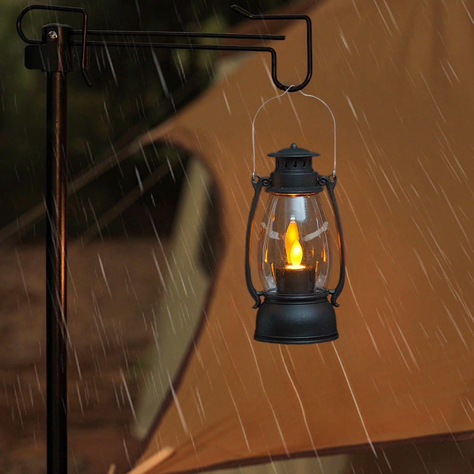 Diceymbol Vintage LED Candle Lantern Battery Operated Flickering Flame Light with Handle for Indoor/Outdoor, Old-Fashioned Colt Lamp Halloween Christmas Home Decor