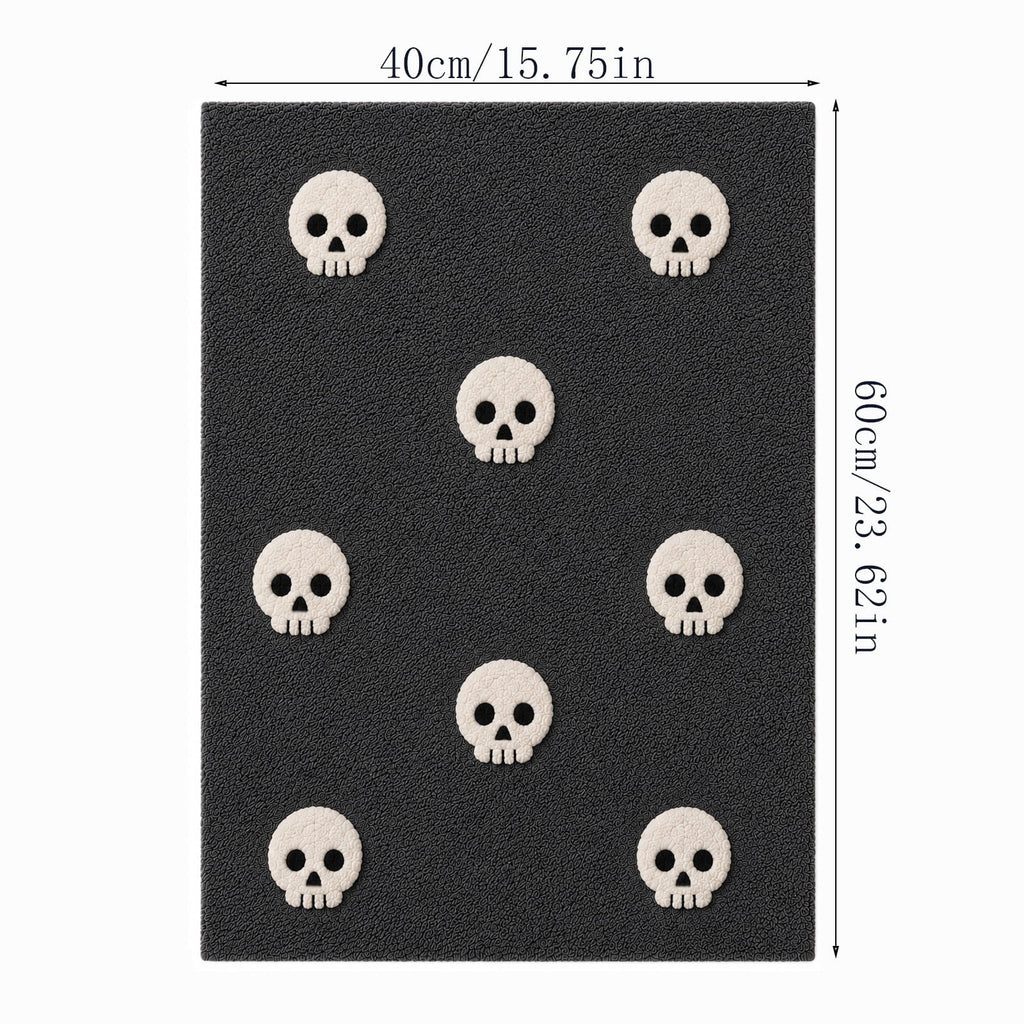 OutmaxHome Halloween Theme Cute Ghost Print Doormat, 15.8x23.6 Inch Non-Slip Absorbent Mat, Easy to Clean, for Front Door, Porch, Farmhouse