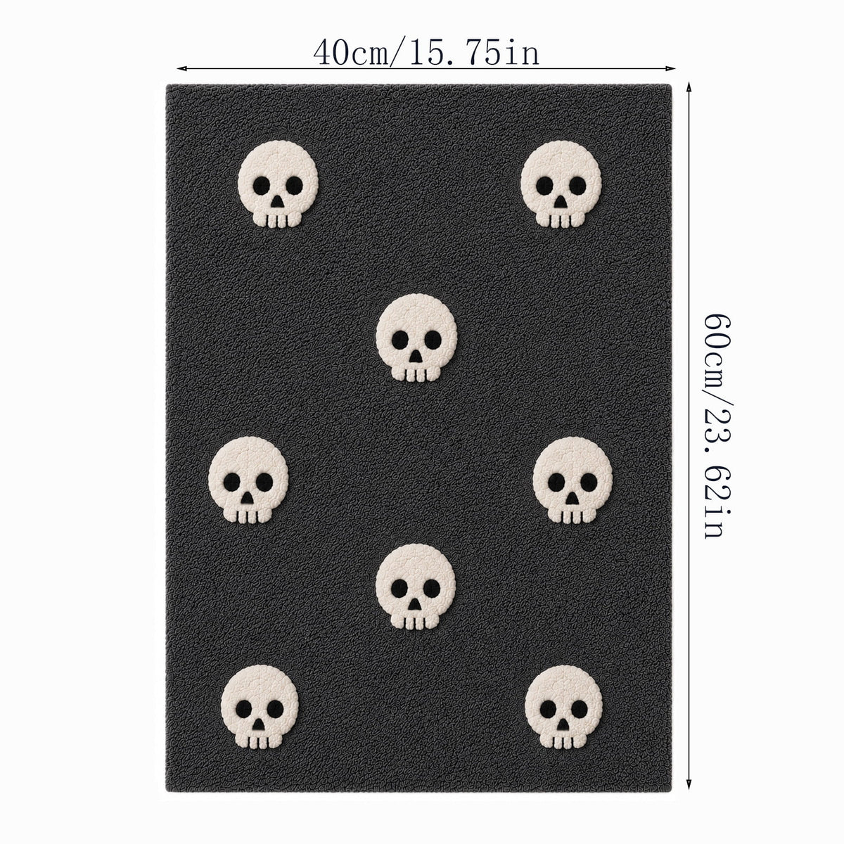 OutmaxHome Halloween Theme Cute Ghost Print Doormat, 15.8x23.6 Inch Non-Slip Absorbent Mat, Easy to Clean, for Front Door, Porch, Farmhouse