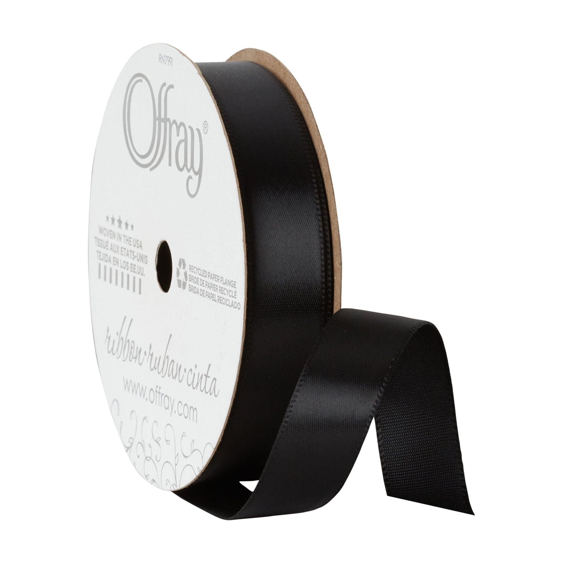 (3 pack) Offray Ribbon, Forest Green 5/8 inch Single Face Satin Polyester Ribbon, 18 feet