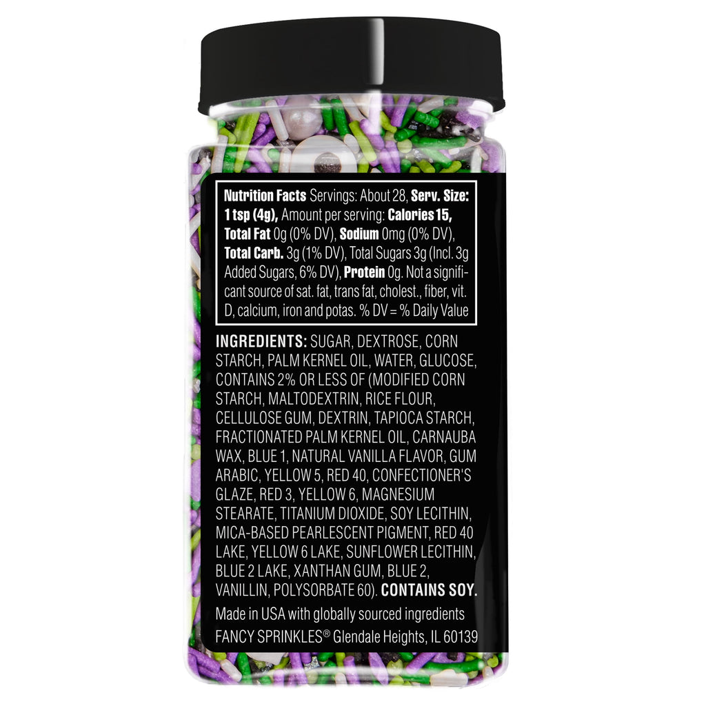 Fancy Sprinkles Graveyard Shift Dessert Sprinkles, 3.9 oz