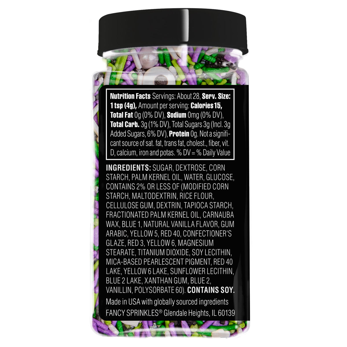 Fancy Sprinkles Graveyard Shift Dessert Sprinkles, 3.9 oz