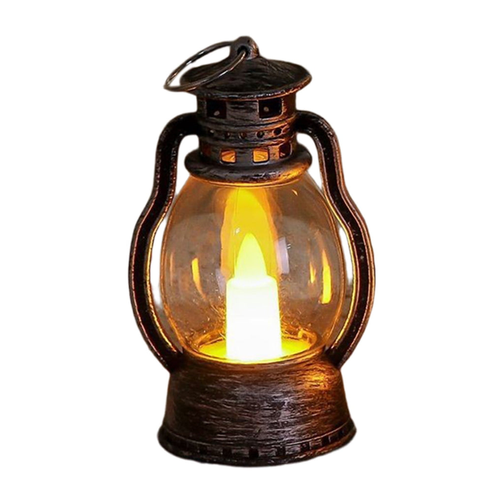 Djiypn Mini Lanterns 2Pack LED Small Lanterns Decorative Indoor Outdoor Hanging Lantern Decorative Candle Light Farmhouse Decor for Weddings Western Camping Party Halloween Christmas Decorations