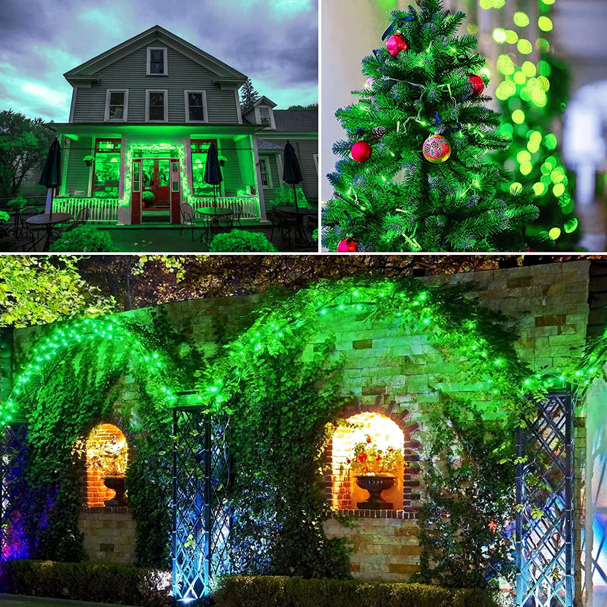 JMEXSUSS 33ft 100 LED White Christmas Lights, 8 Modes Connectable Clear Wire Twinkle Fairy String Lights Indoor, Plug-in Christmas String Lights Outdoor Waterproof for Christmas Wedding Party Tree
