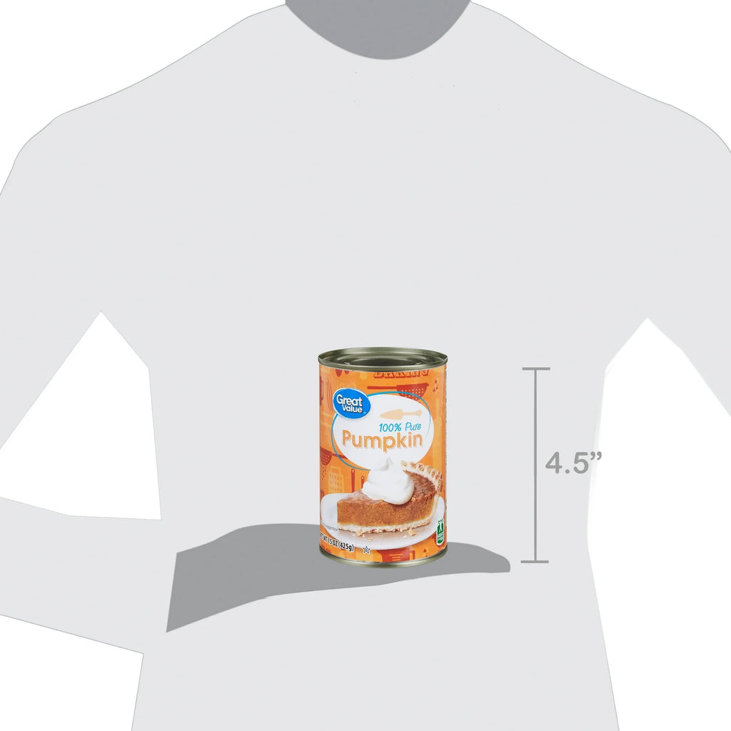Great Value 100% Pure Pumpkin, 15 oz