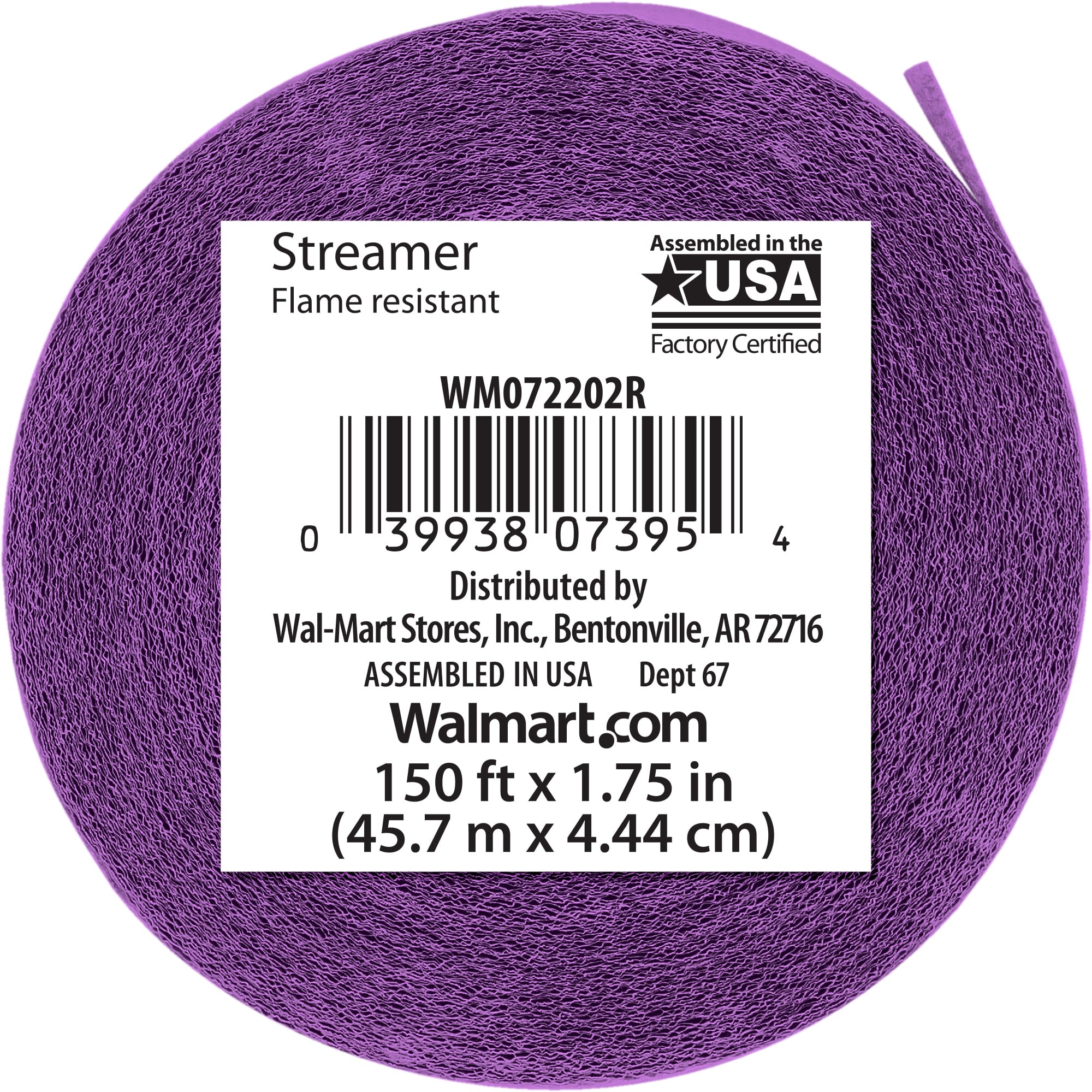 Purple Paper Party Streamer, 150', by Way To Celebrate
