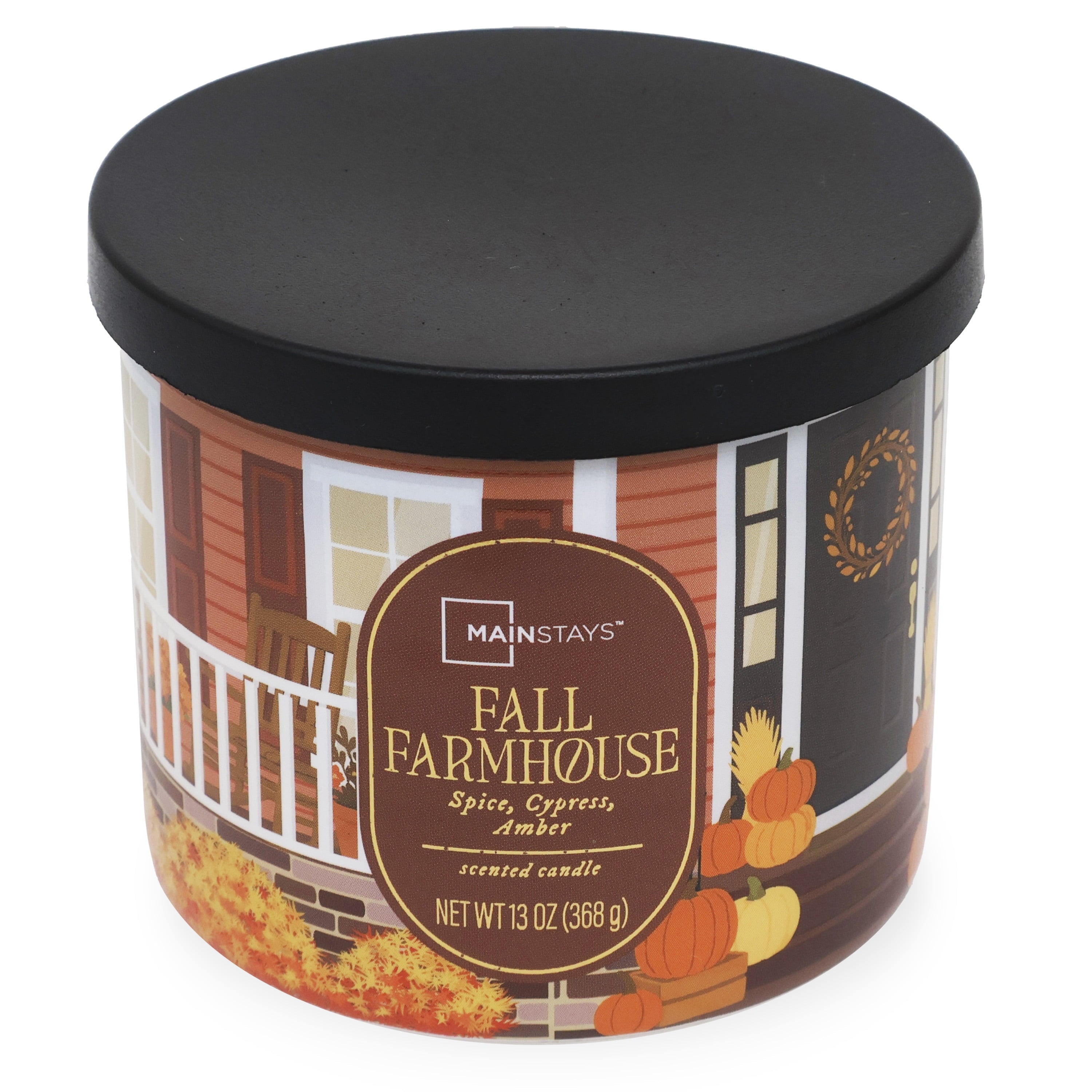 Mainstays 3-Wick Fall Farmhouse Scented Candle, 13-Ounce