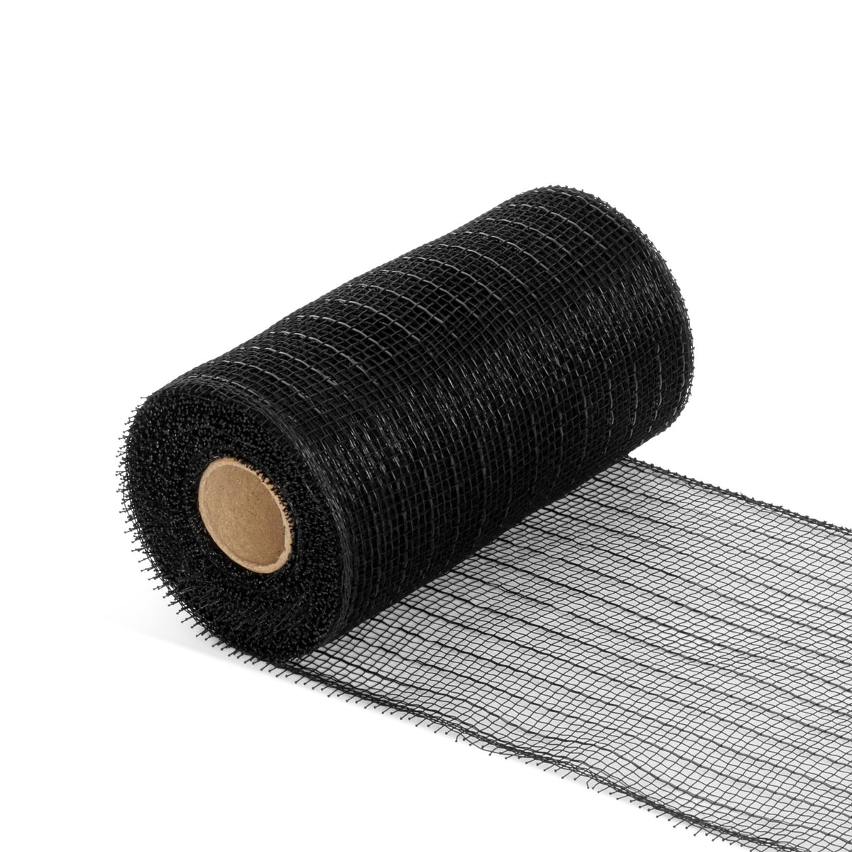 Hello Hobby Black Deco Mesh for Crafts, Ribbons and Decorations, 5.5 in x 10 yd
