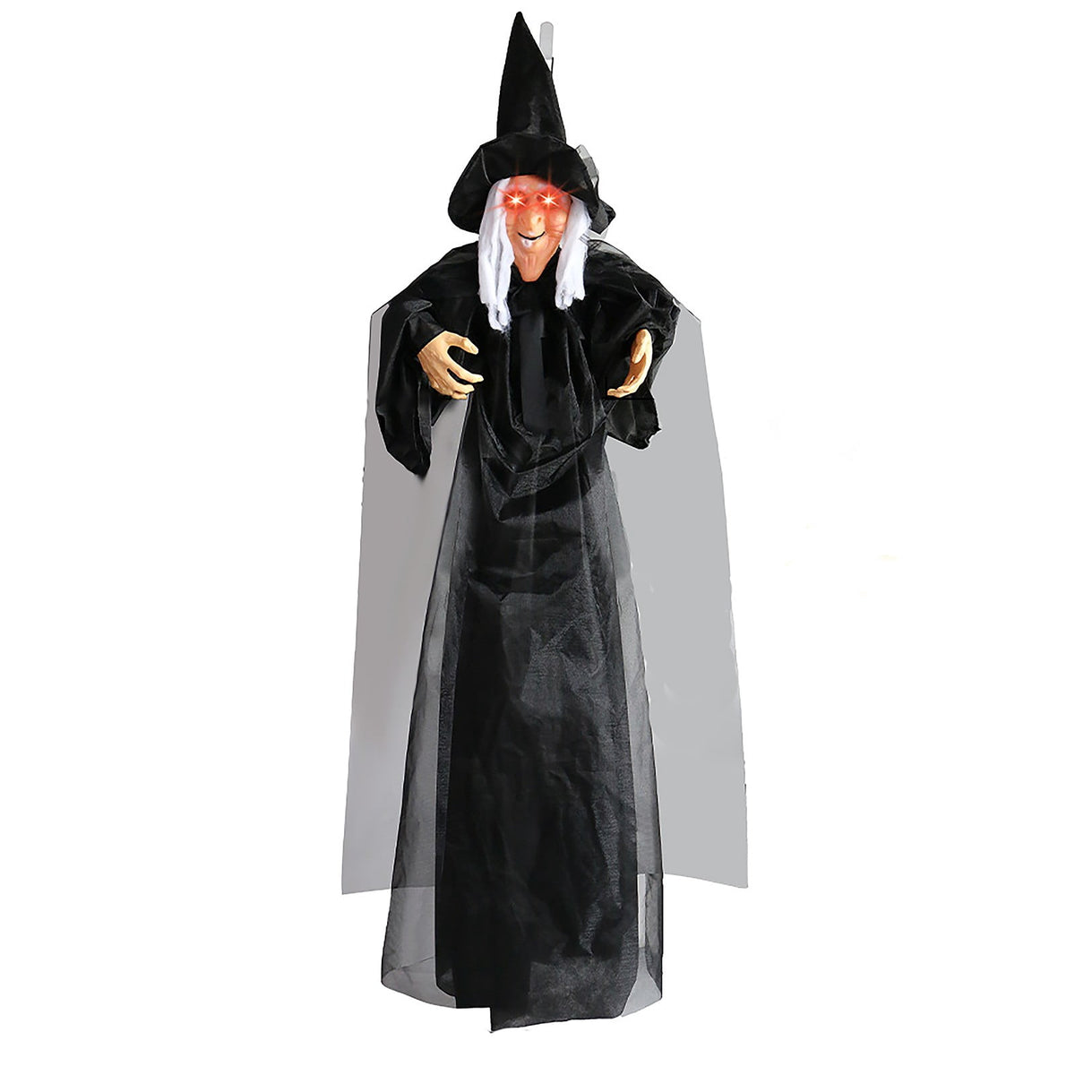 ZTTD Life Size Hanging Witch Halloween Decor (71 Inches) | Sound & Touch Activated Talking Halloween Decorations | Witch Props Excellent Choice for Haunted House | Indoor & Outdoor Animated Prop