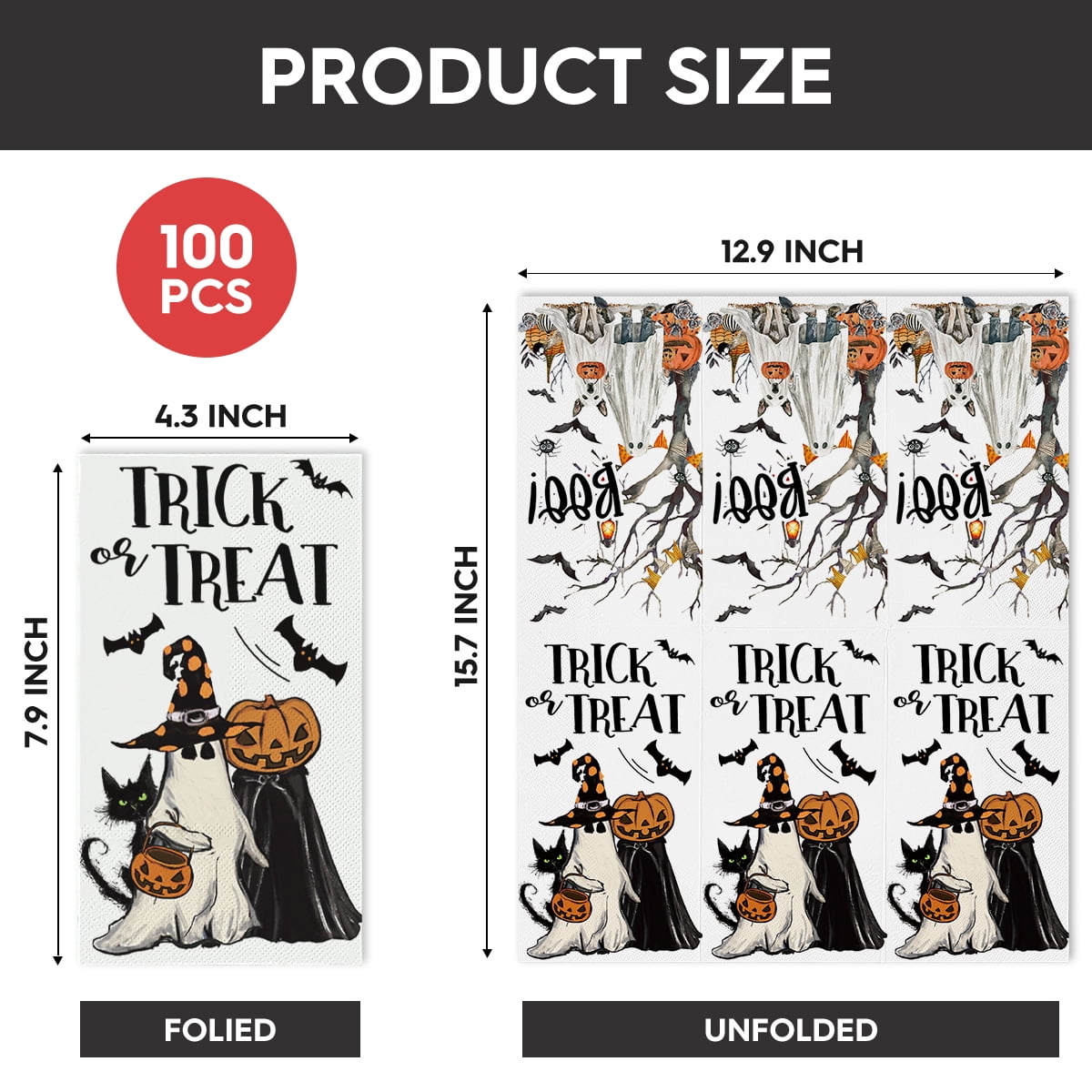 Sm:)e Ghoost Halloween Paper Napkins 100PCS