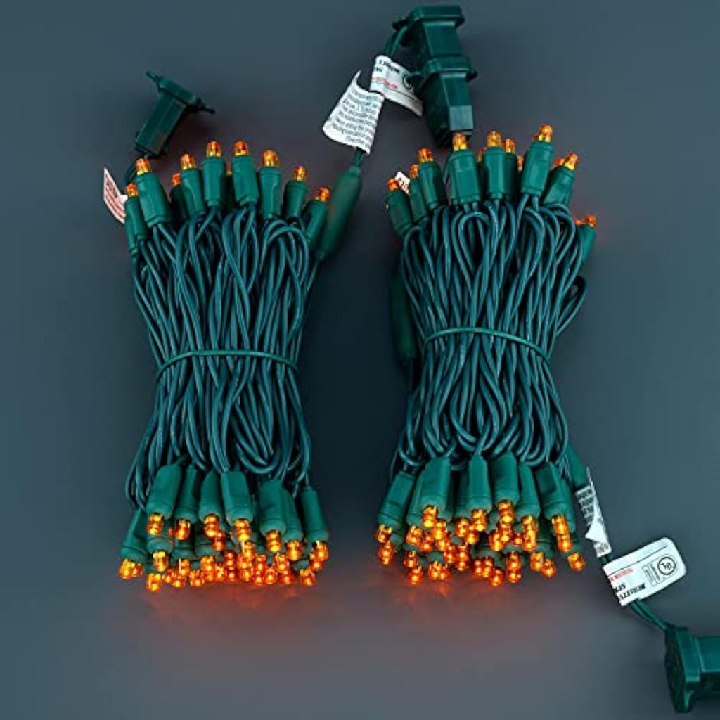 Wick's Outdoor Living LED 5MM Orange Holiday Lights, 24 FT in length, 70 CT, and 6 different color options