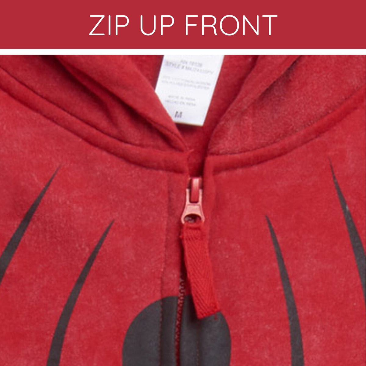 Marvel Spider-Man Adult Men or Women Cosplay Fleece Zip-Up Hoodie Miles Morales Charcoal