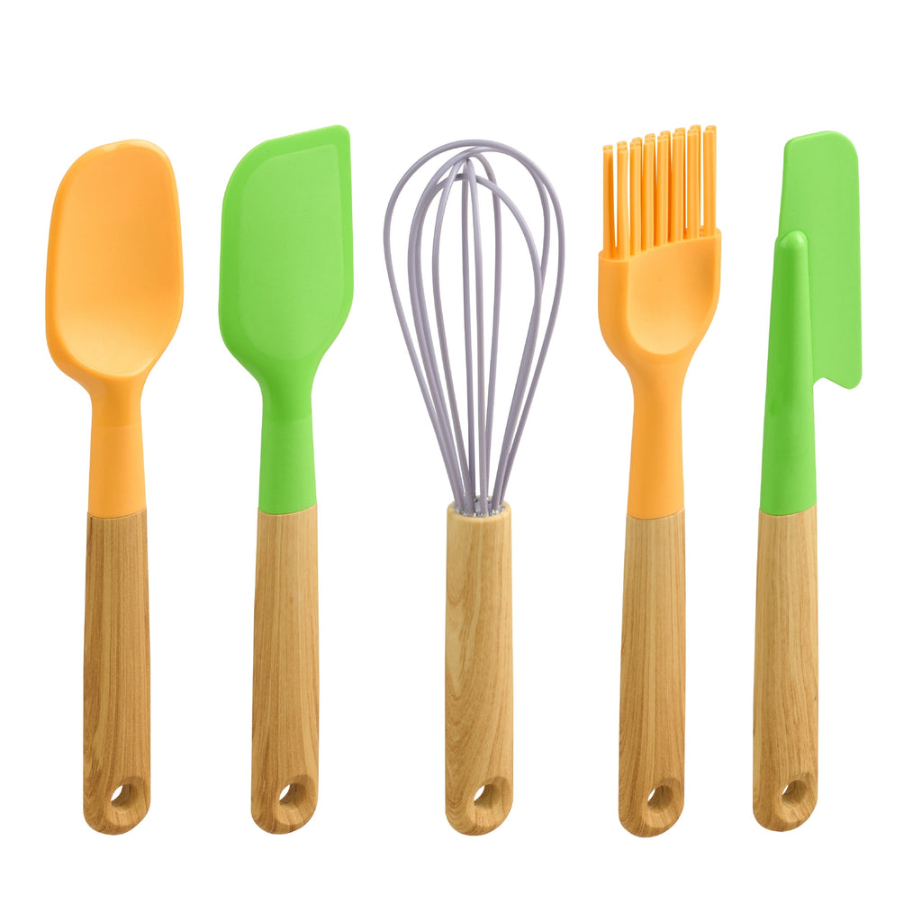 Way To Celebrate 5-Piece Mini Baking Tools, Orange, Green, Purple