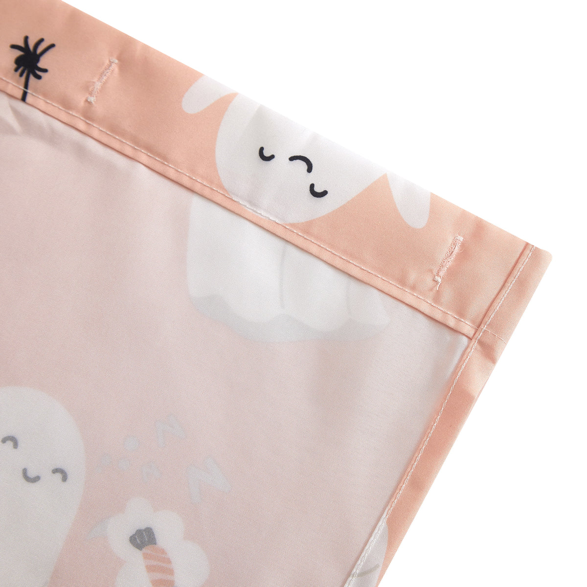 Way To Celebrate 13-Piece Cute Ghost Shower Curtain Set with 12 Hooks, Pink
