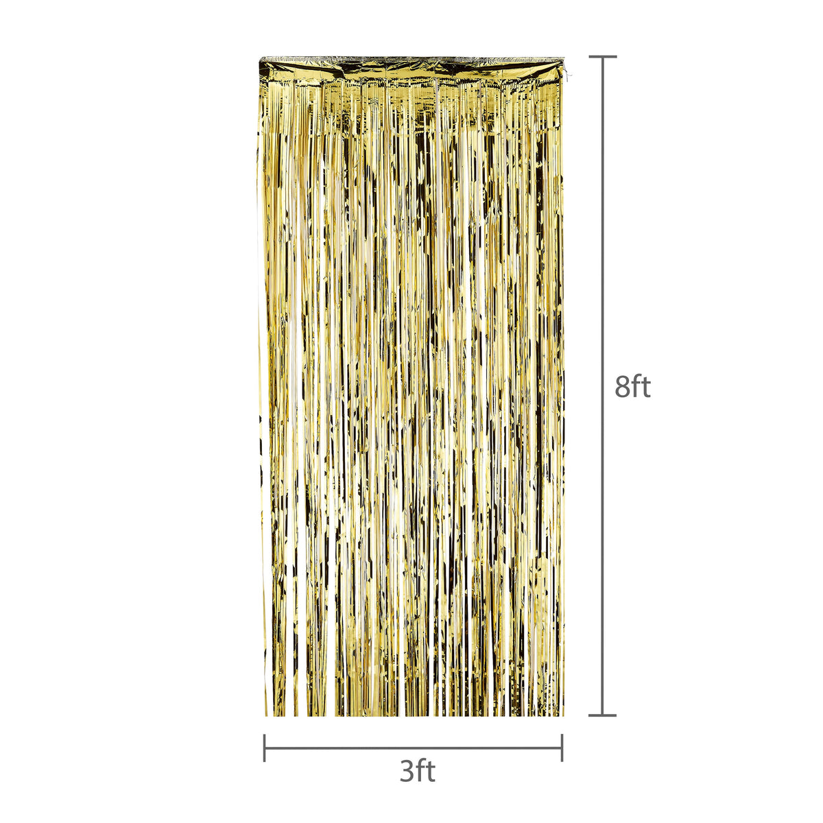 Gold Foil Door Curtain, 8' x 3', Party Banners, by Way To Celebrate